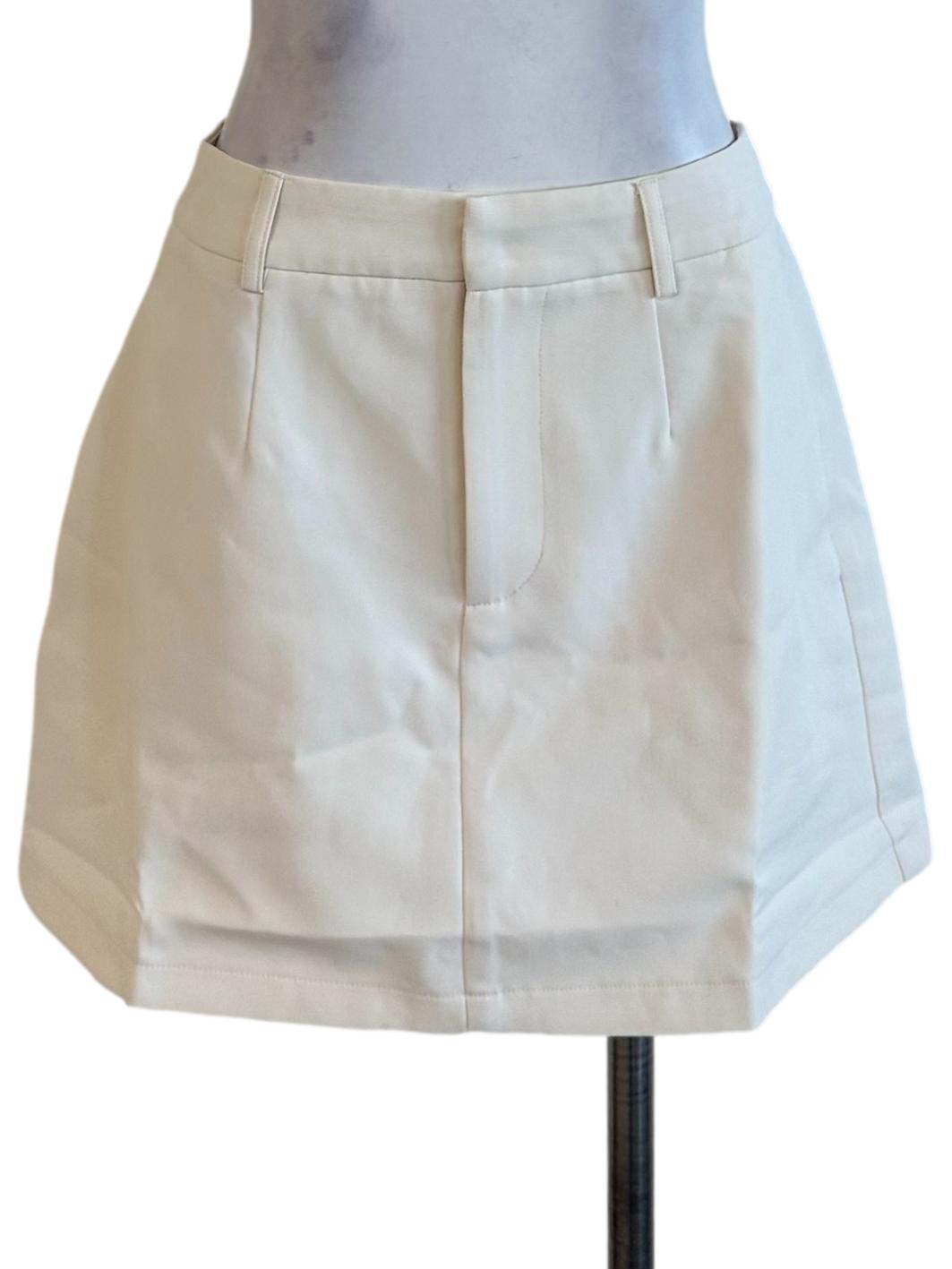 Pearl White Mini Skorts