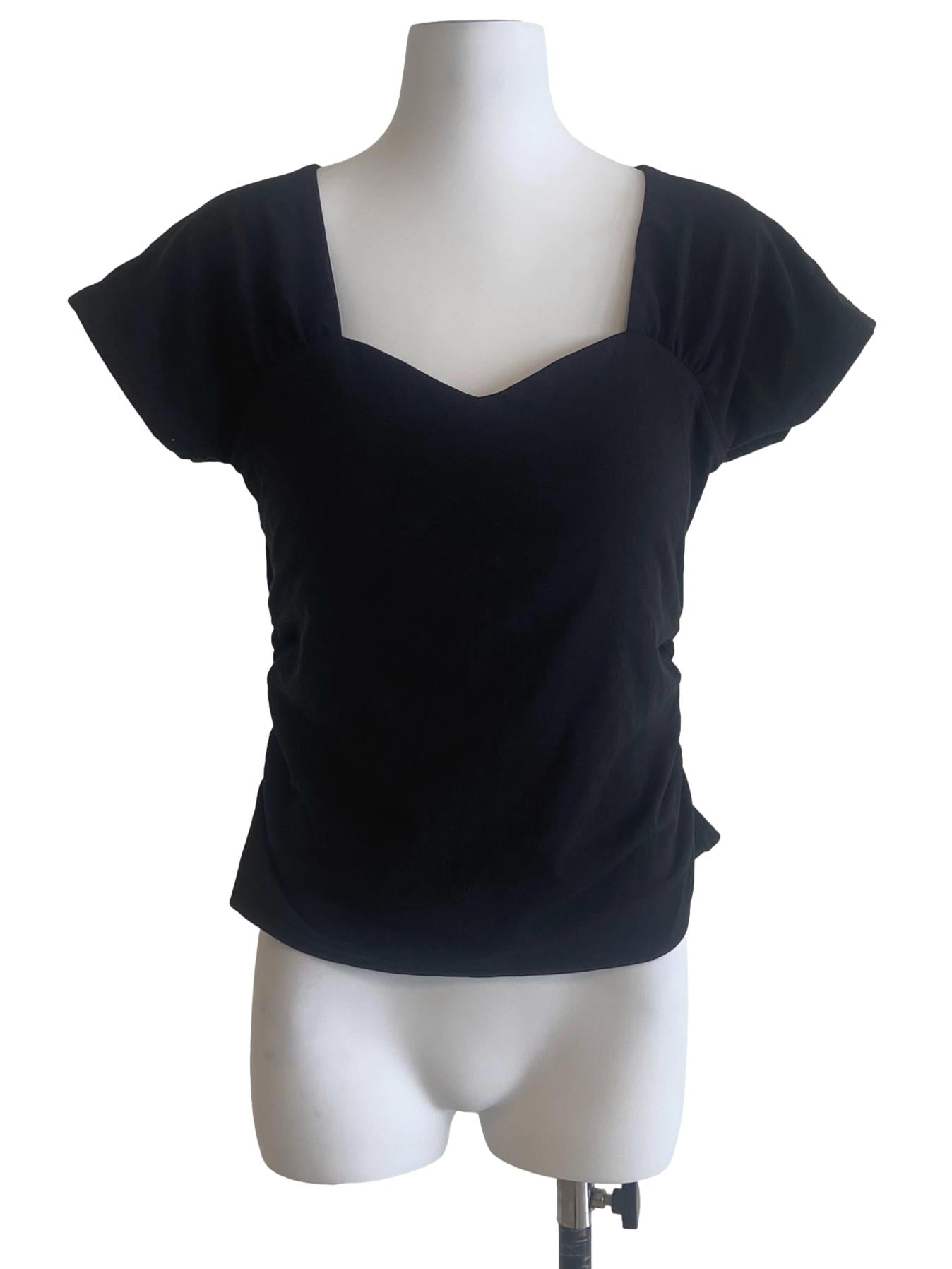 Black Twill Blouse