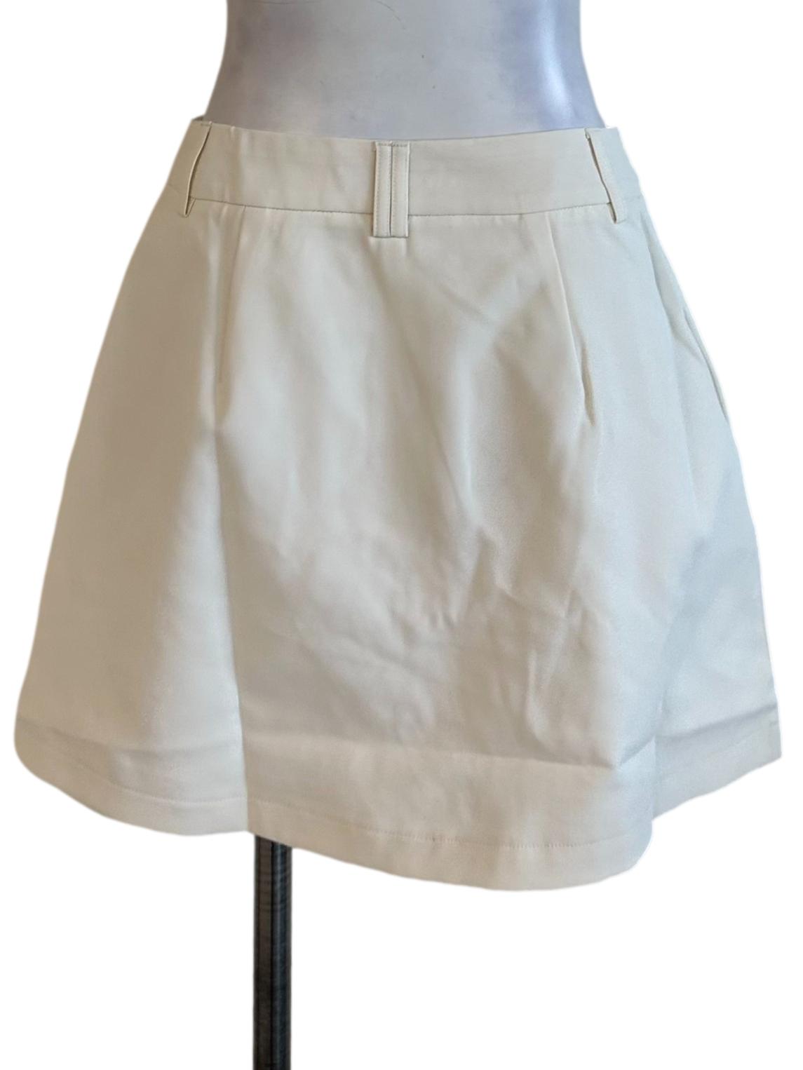 Pearl White Mini Skorts