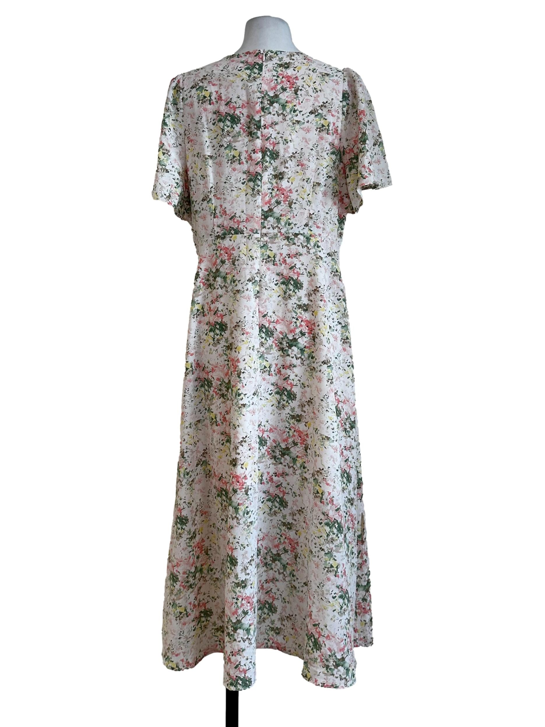 Rose Pink Flower Printed Dress