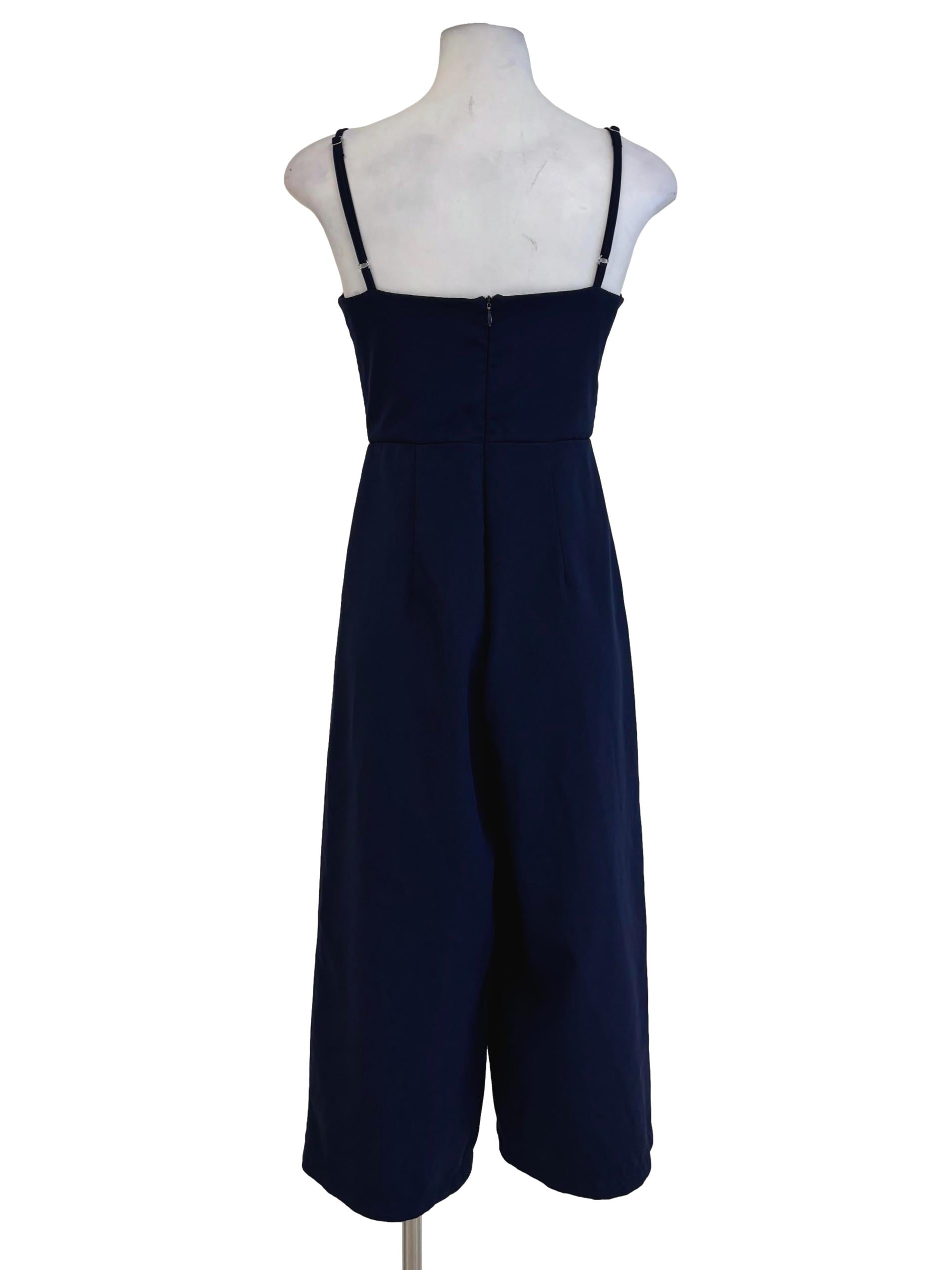 Navy Blue Spaghetti Strap Jumpsuit
