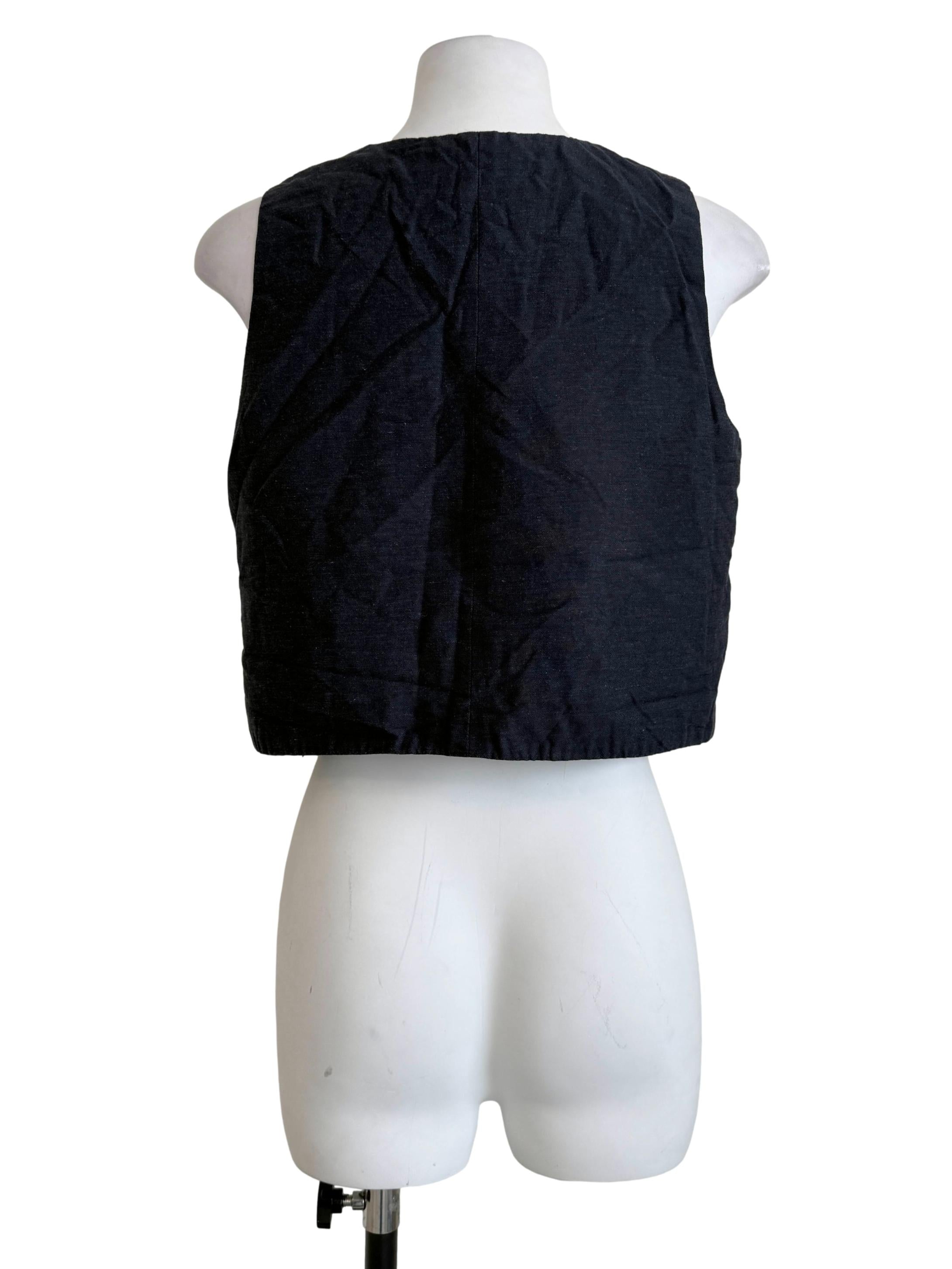Navy Blue V-Neck Top