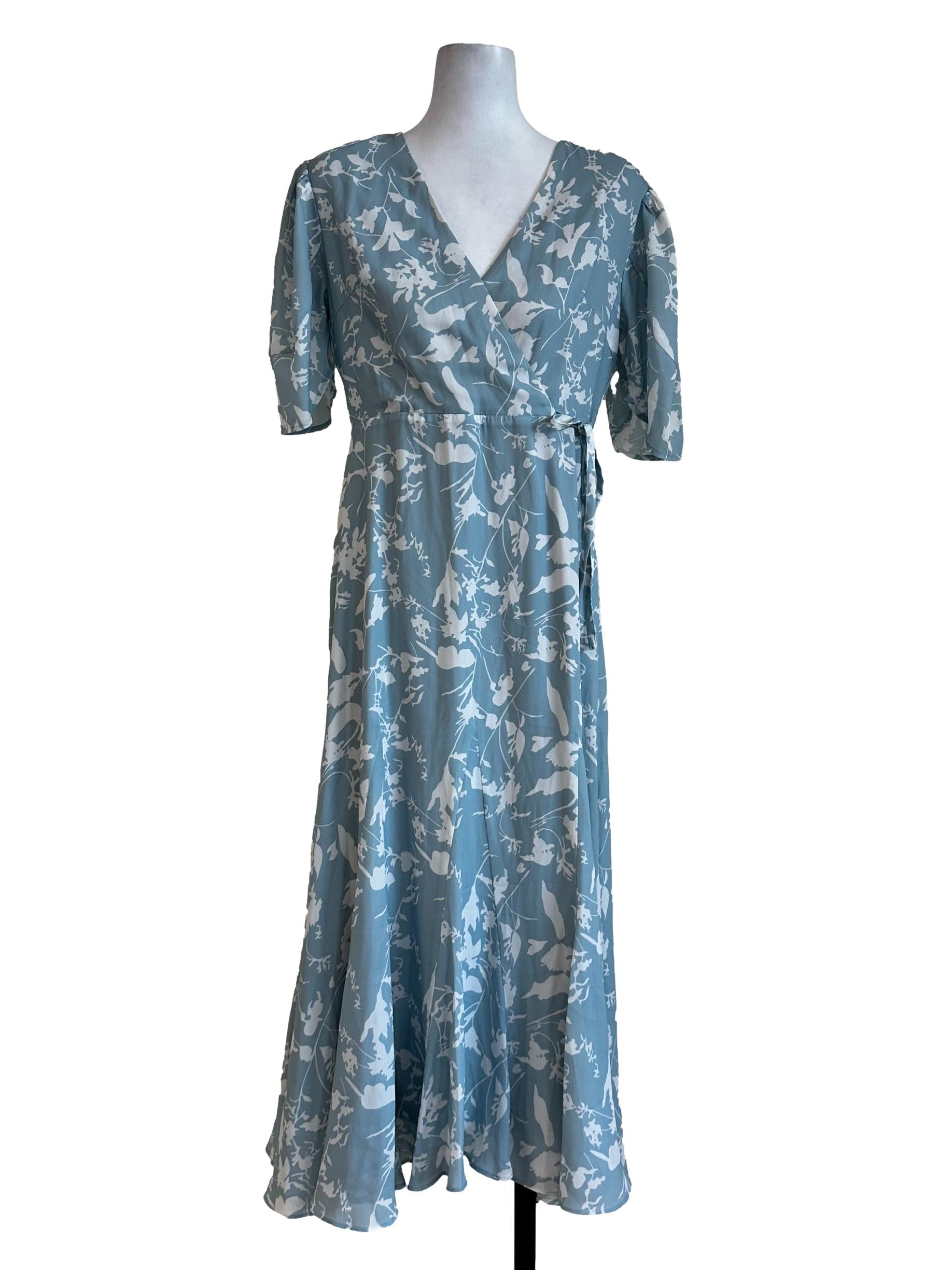 Light Blue Printed Maxi Dress TCL
