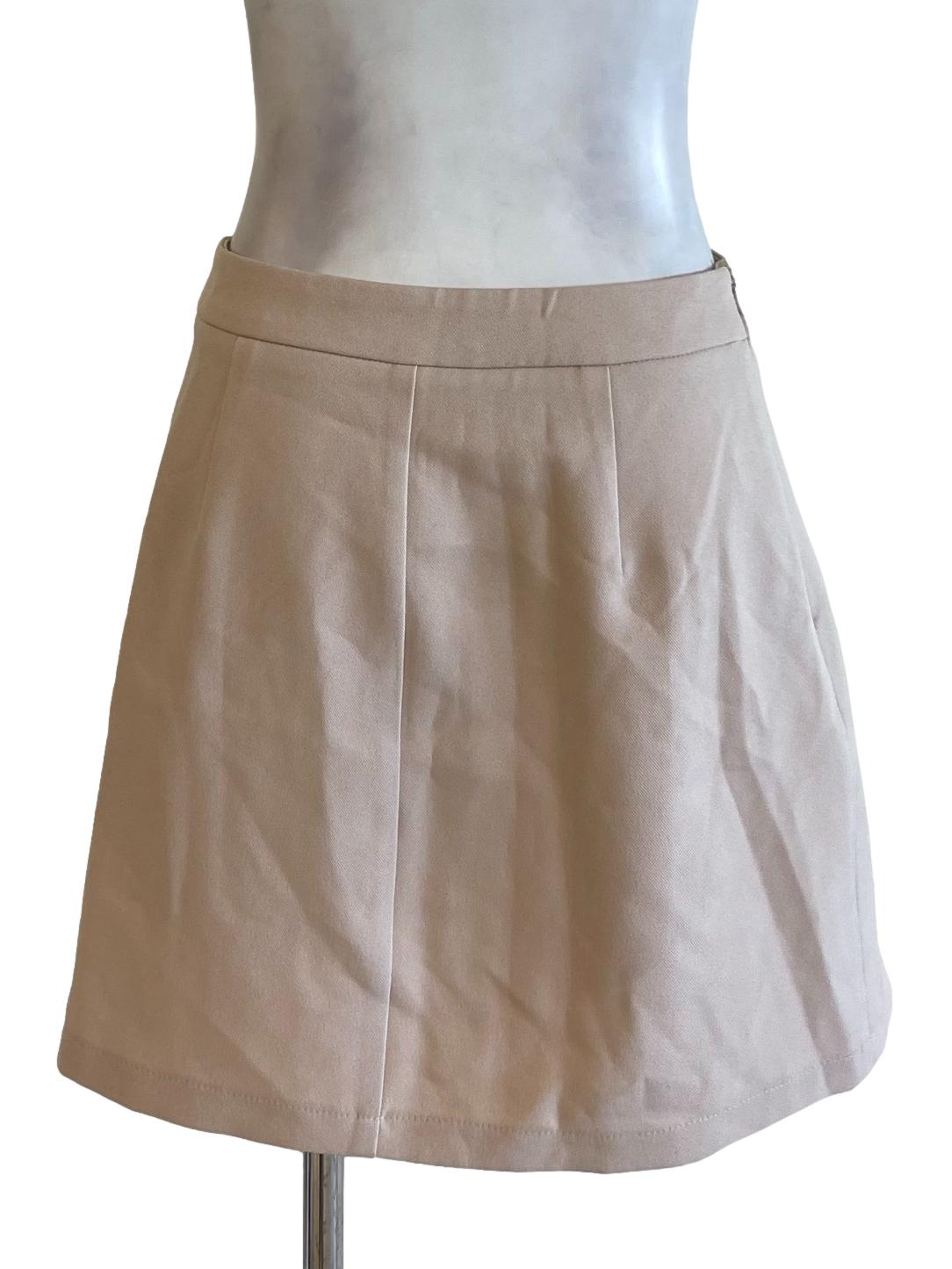 Beige Slit Skirt