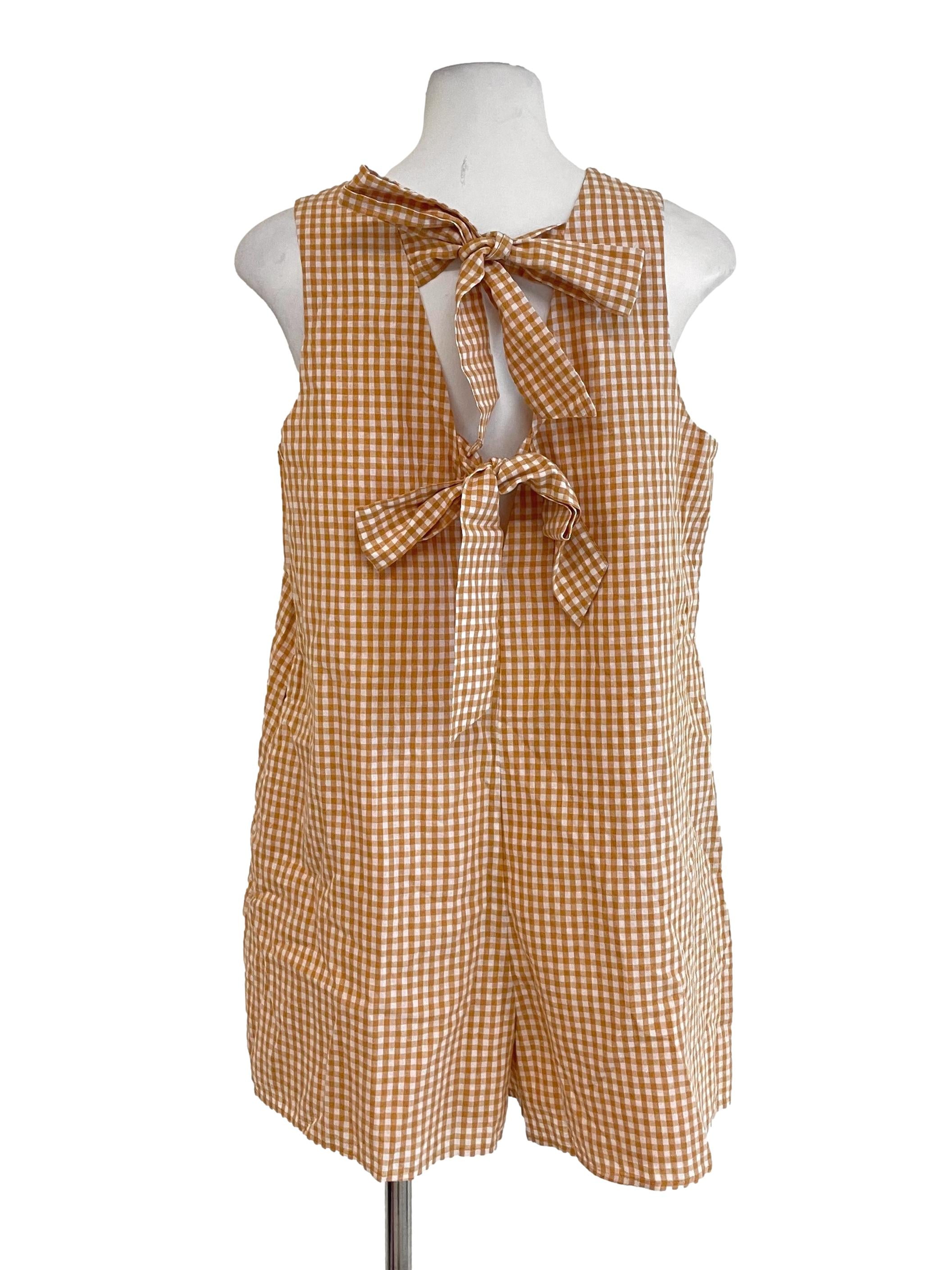 Fire Gingham Baggy Romper LB