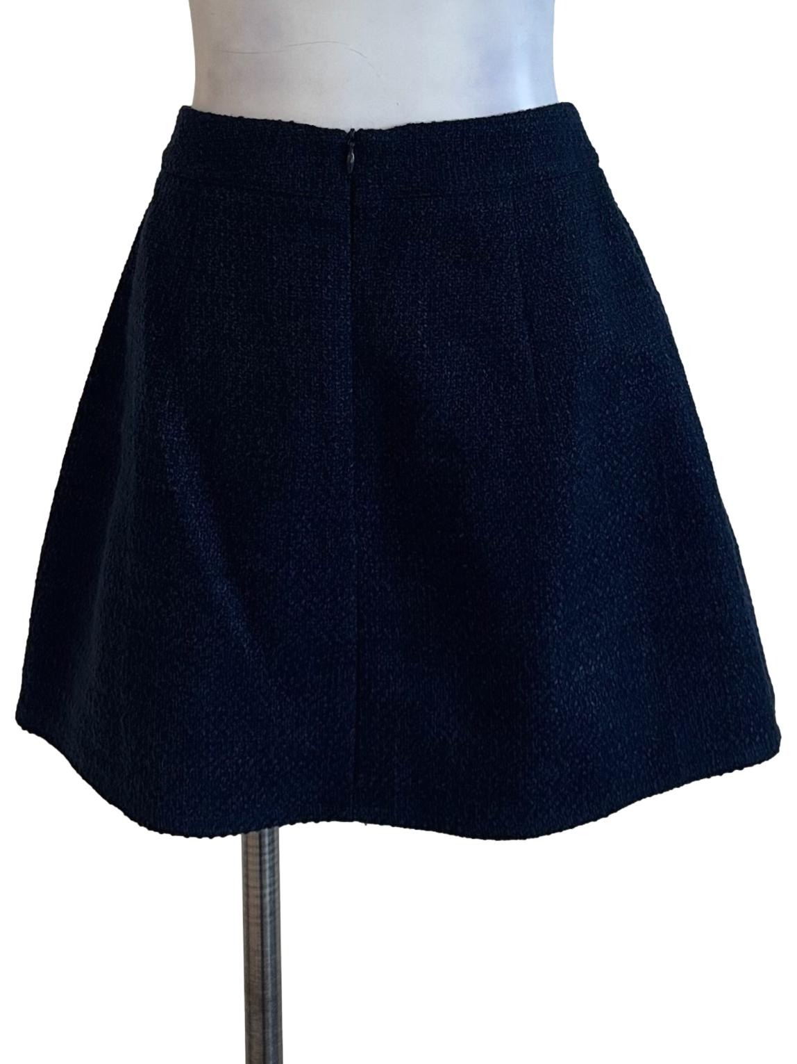 Navy Blue Box Pleated Skorts