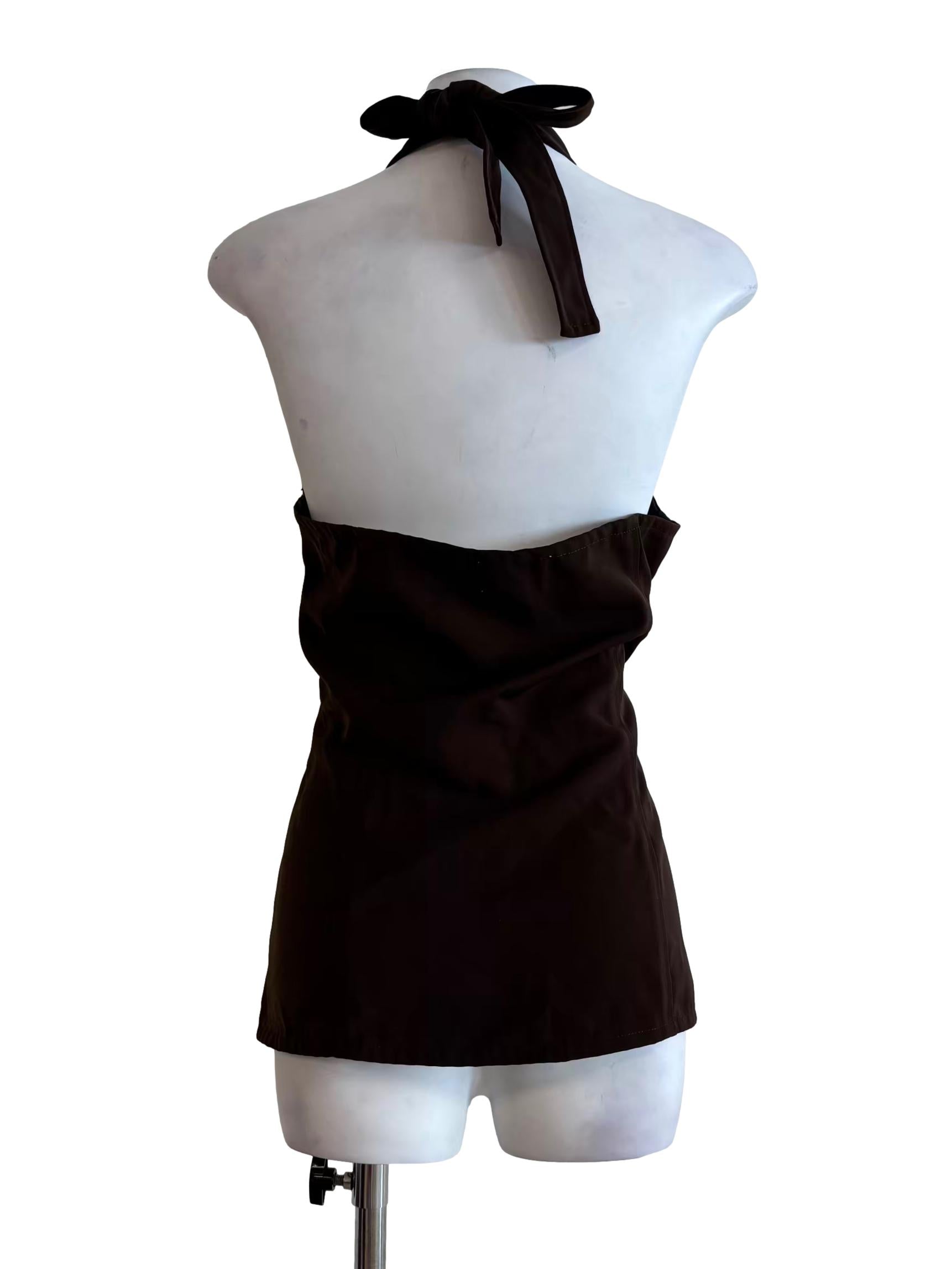 Taupe Brown Halter Top