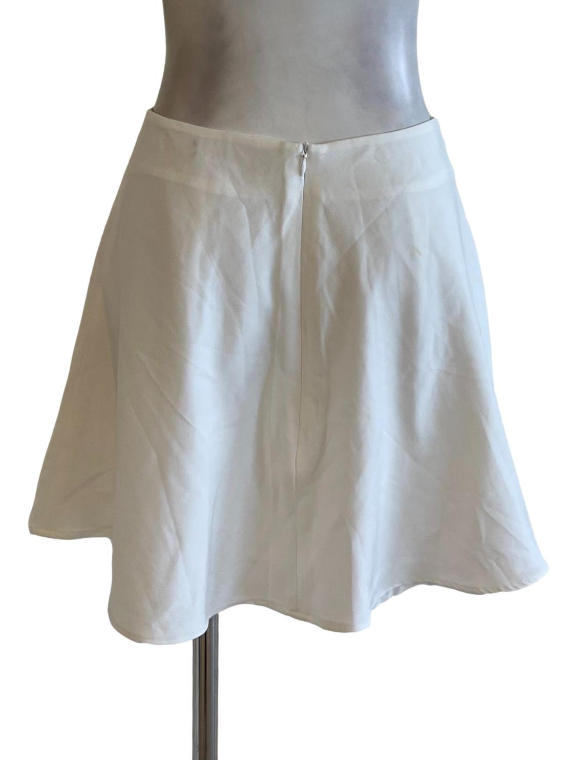White Flip Mini Skirt