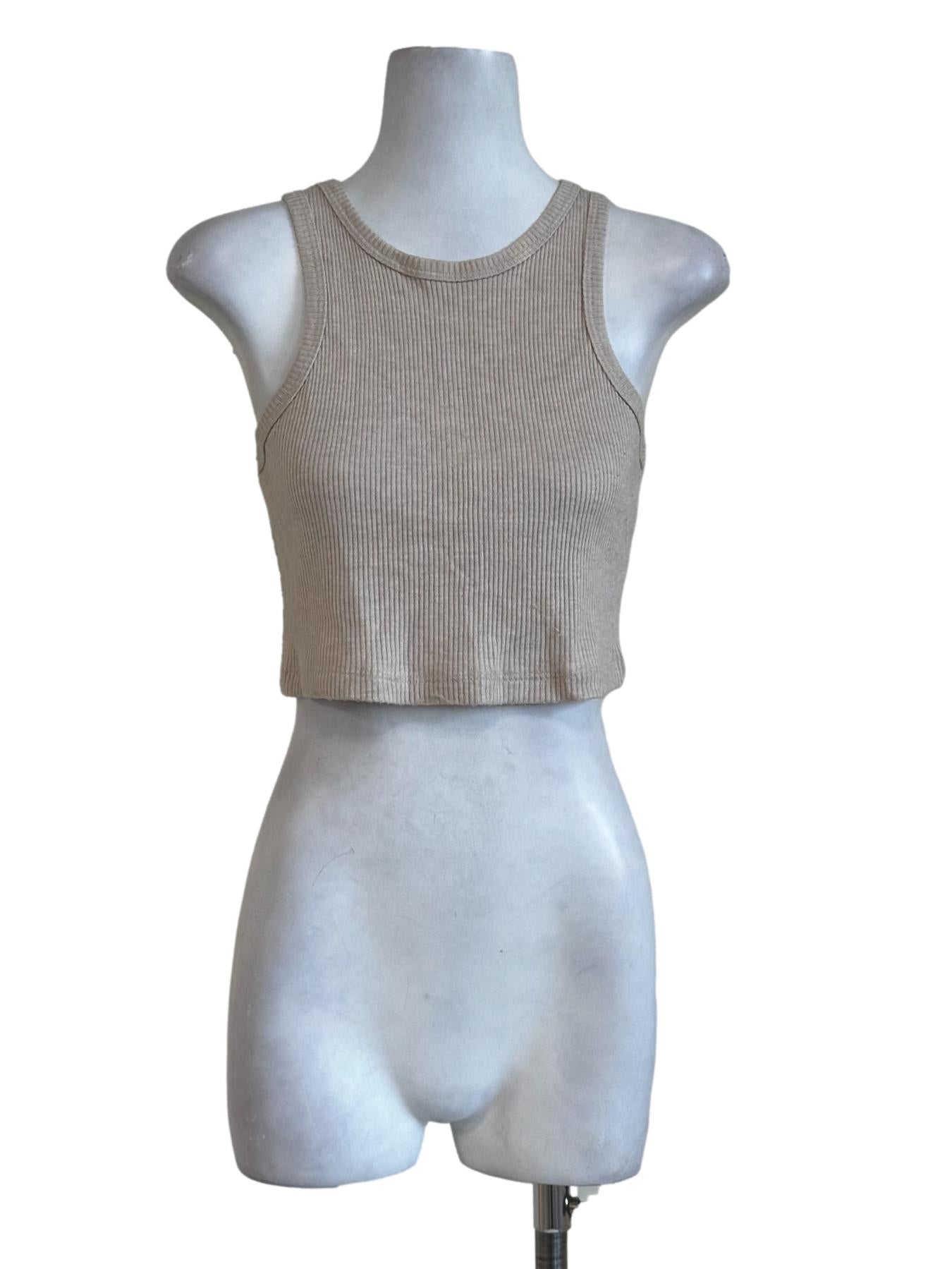 Egg Nog Beige Crop Top