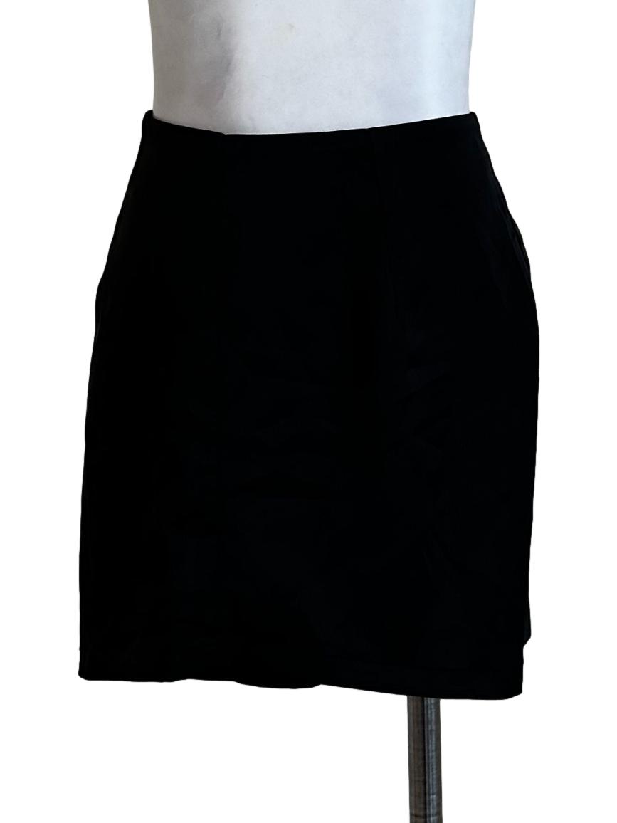 Black Satin Shorts