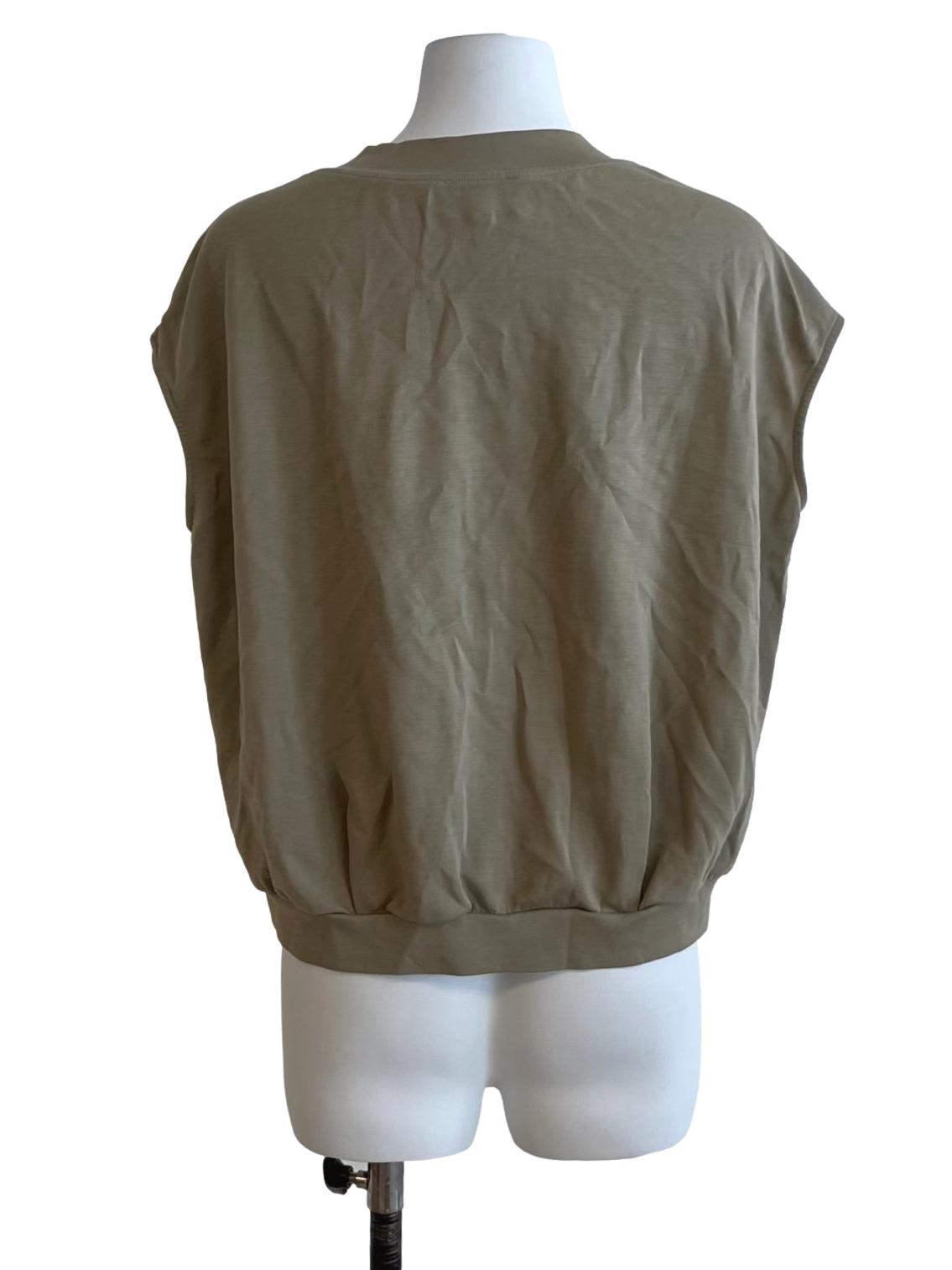 Beige Jewel Neckline Blouse