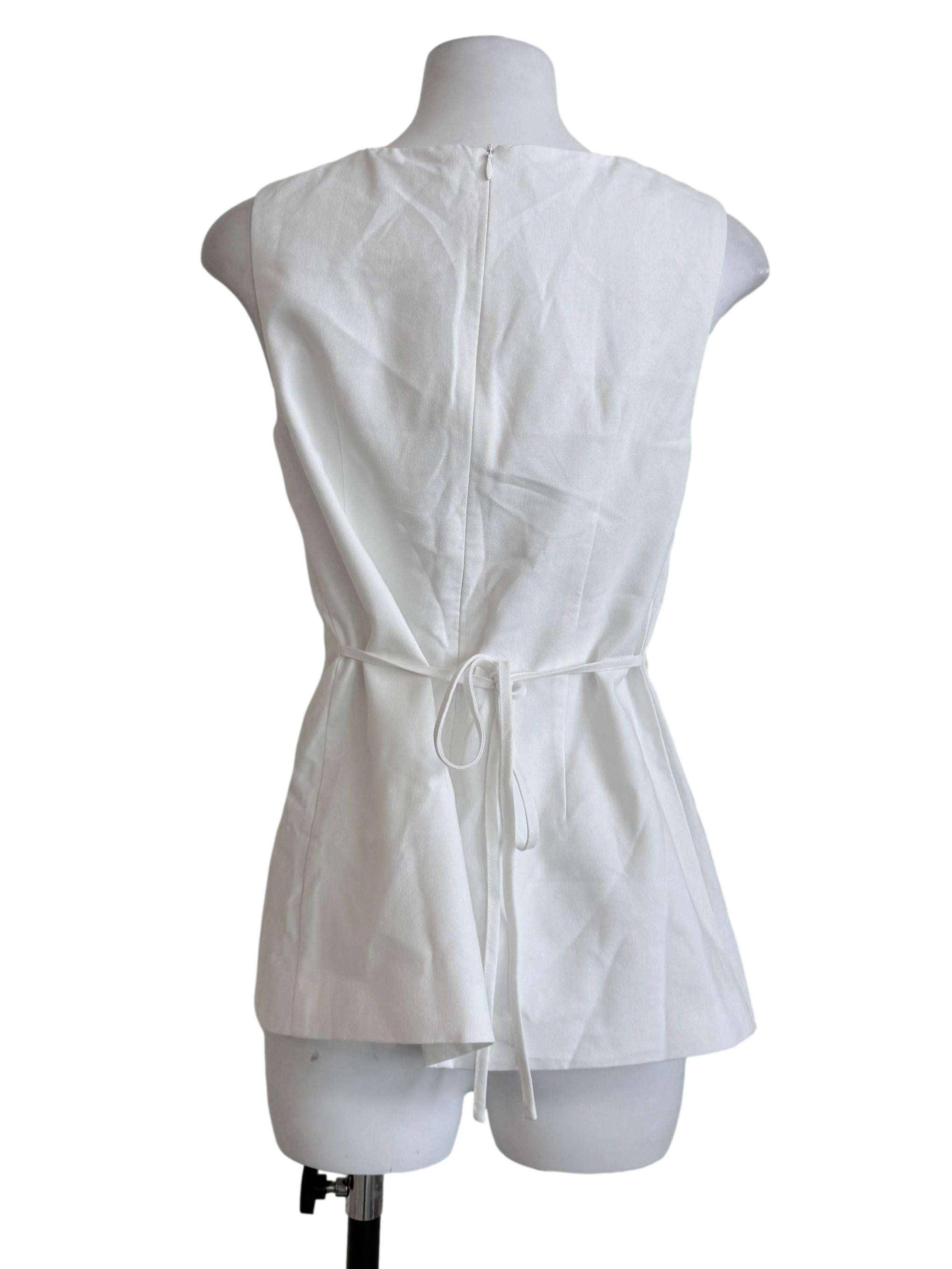 Powder White Tailored Vest