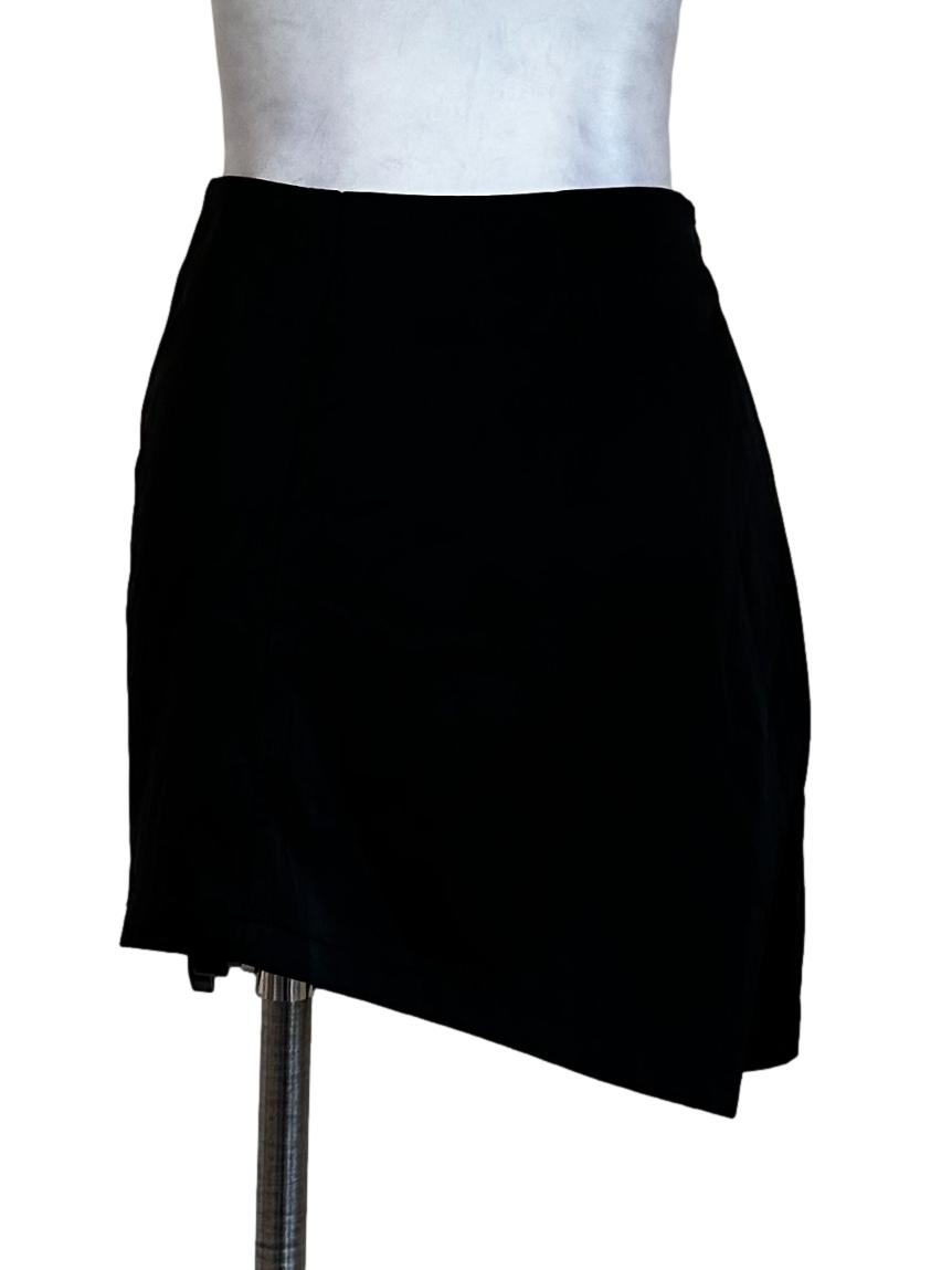 Black Satin Shorts