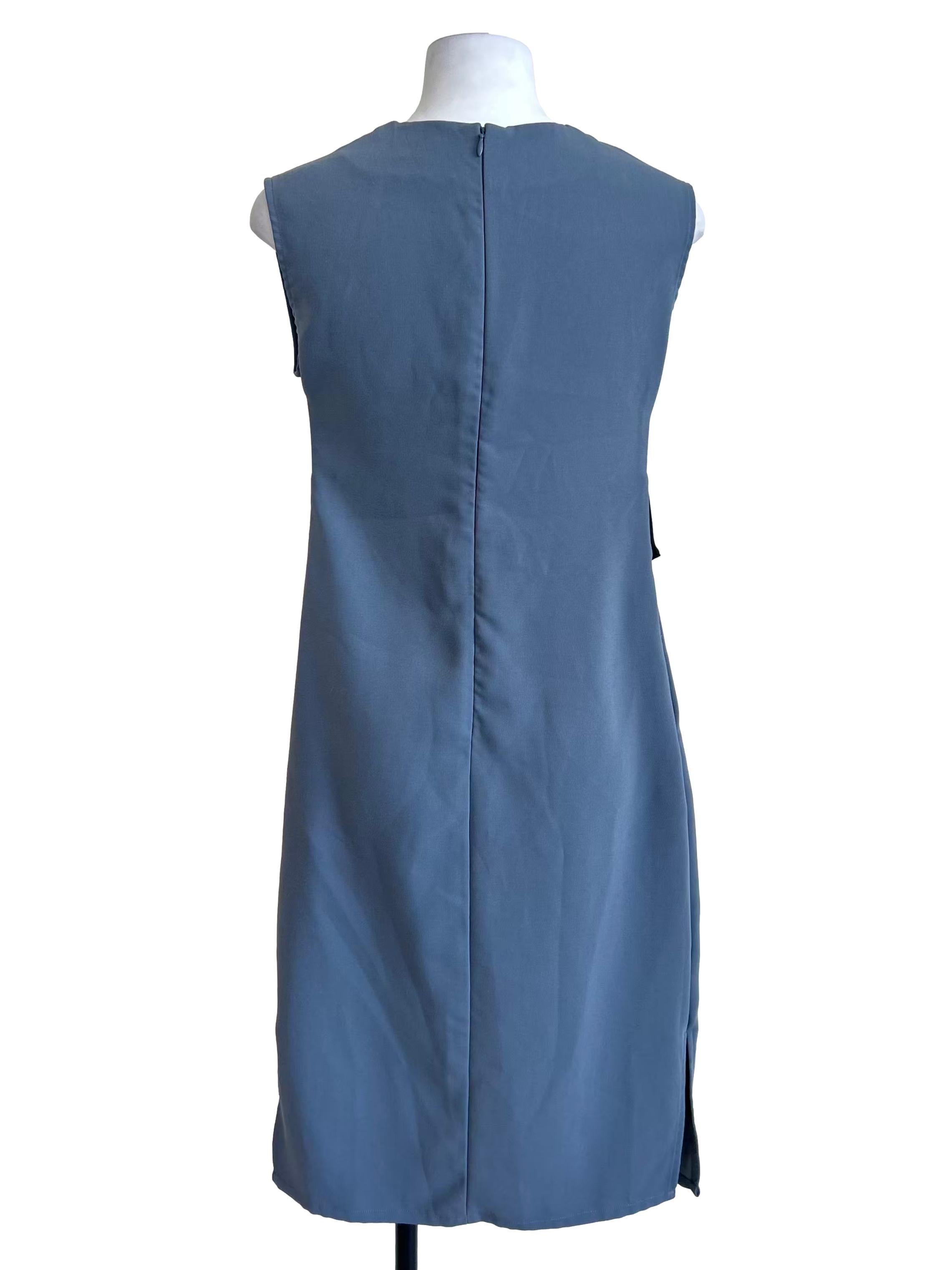 Slate Blue Lace Up Corset Dress LB