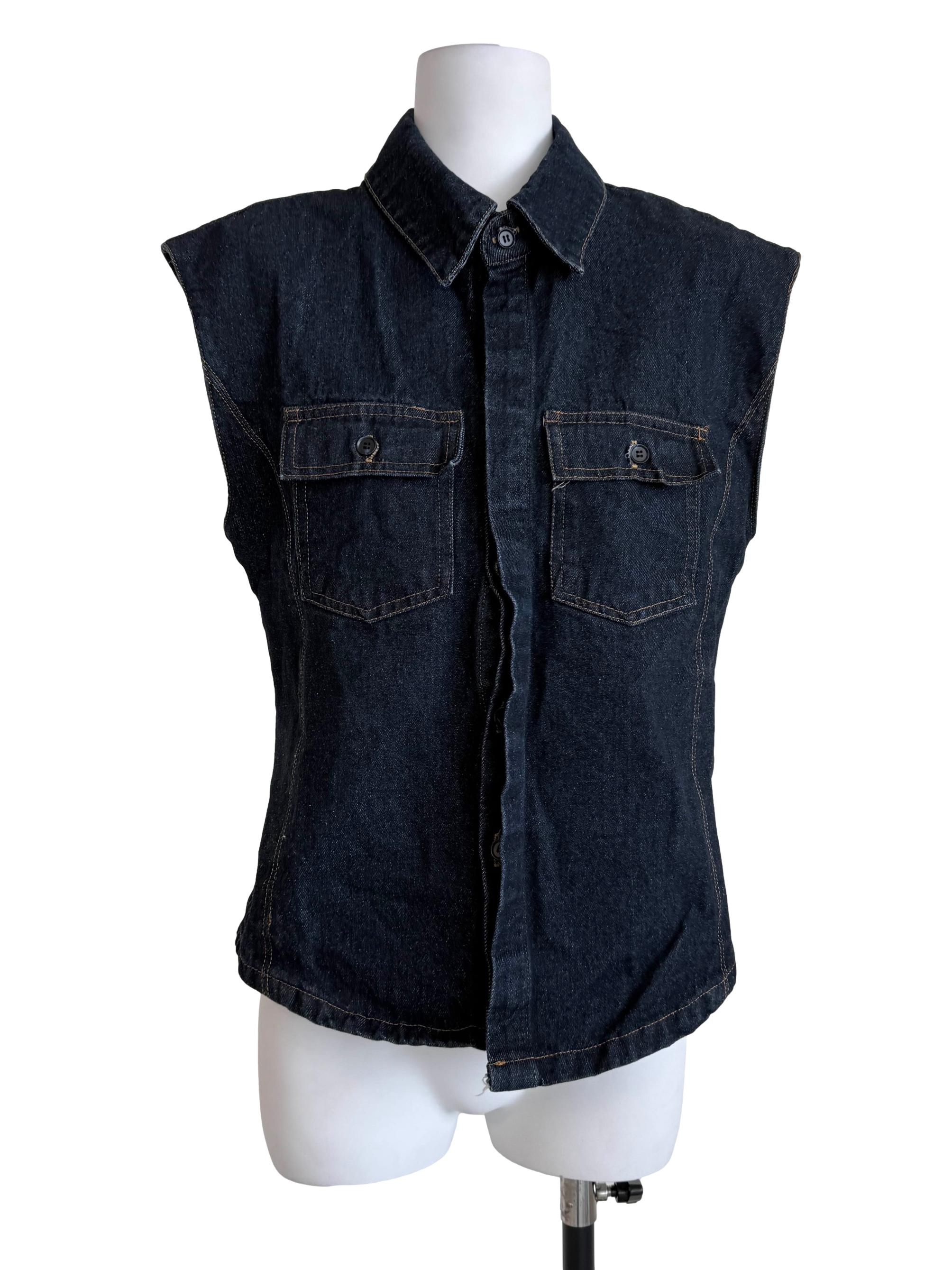 Denim Blue Collar Top