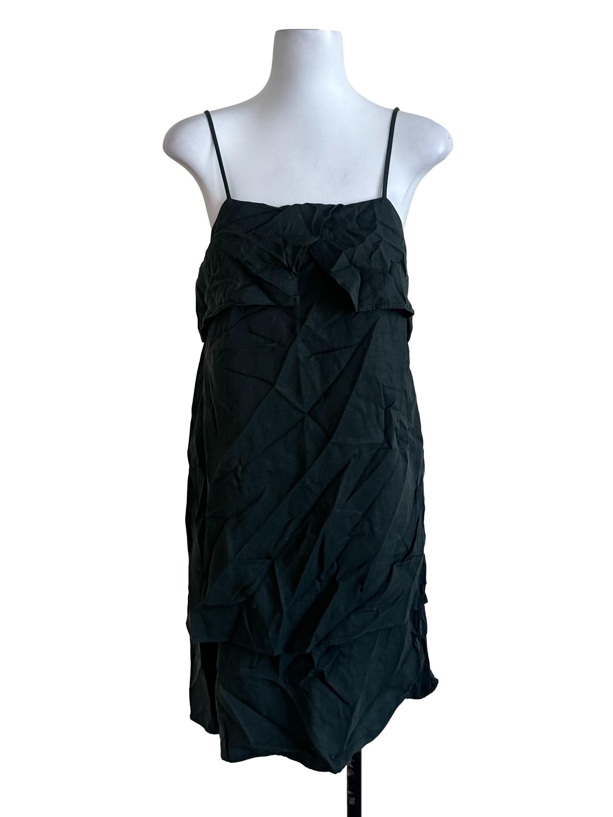 Dark Green Plain Dress