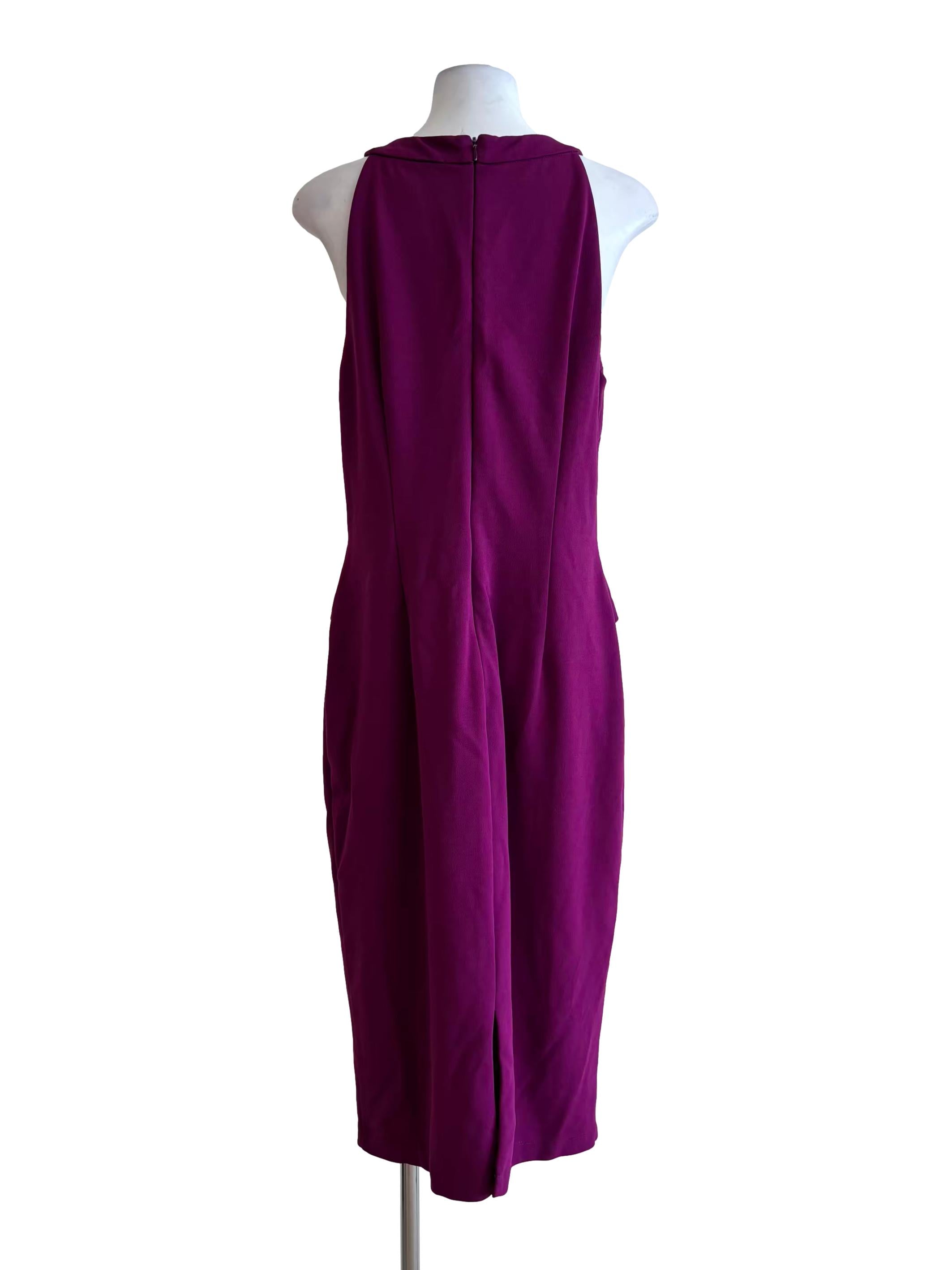 Mulberry Purple Ruffle Pencil Dress