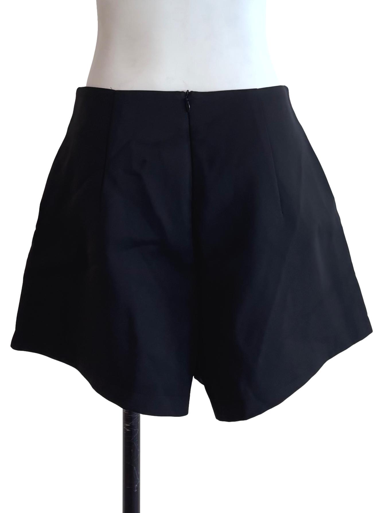 Crow Black Casual Shorts