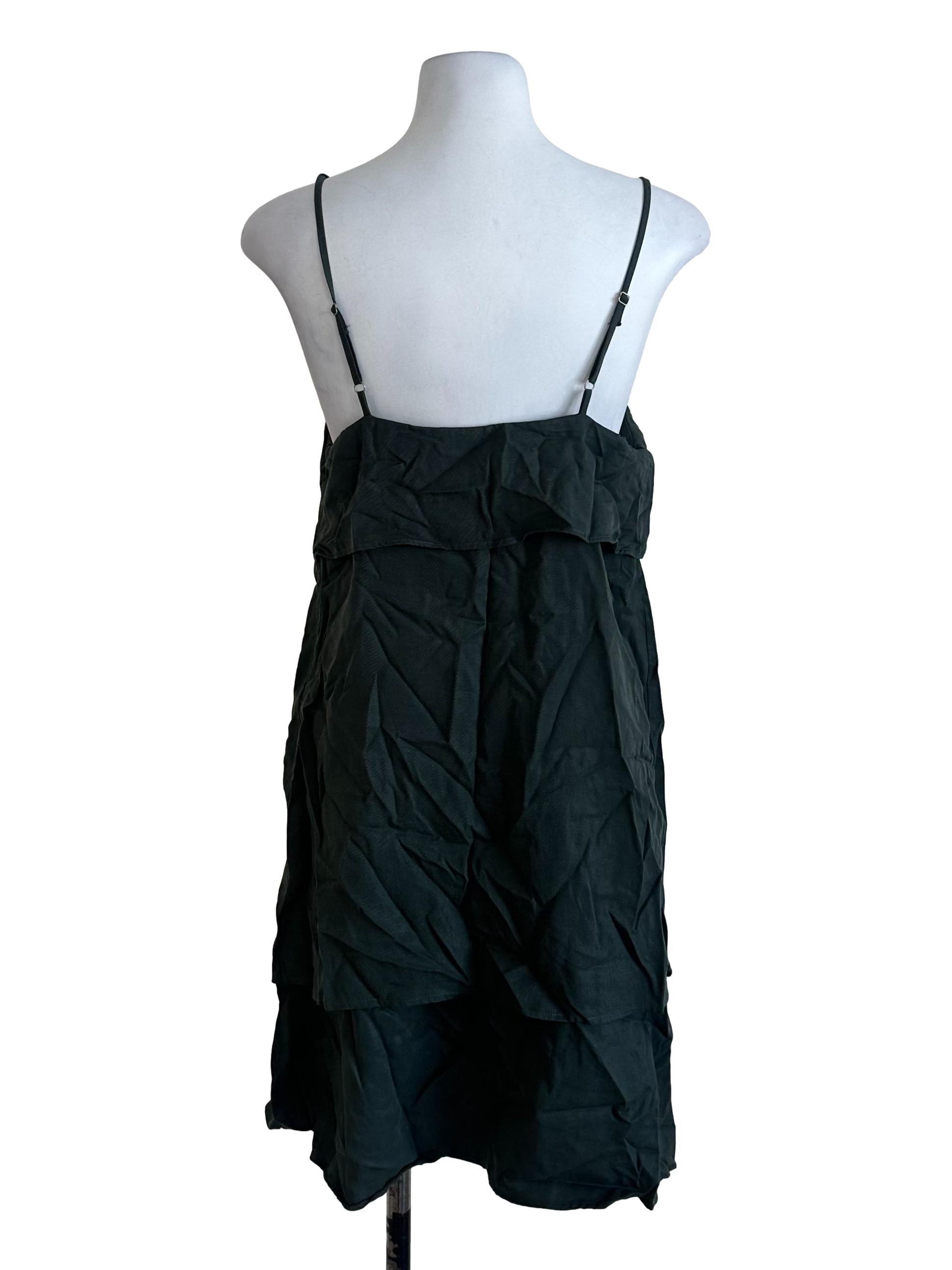 Dark Green Plain Dress