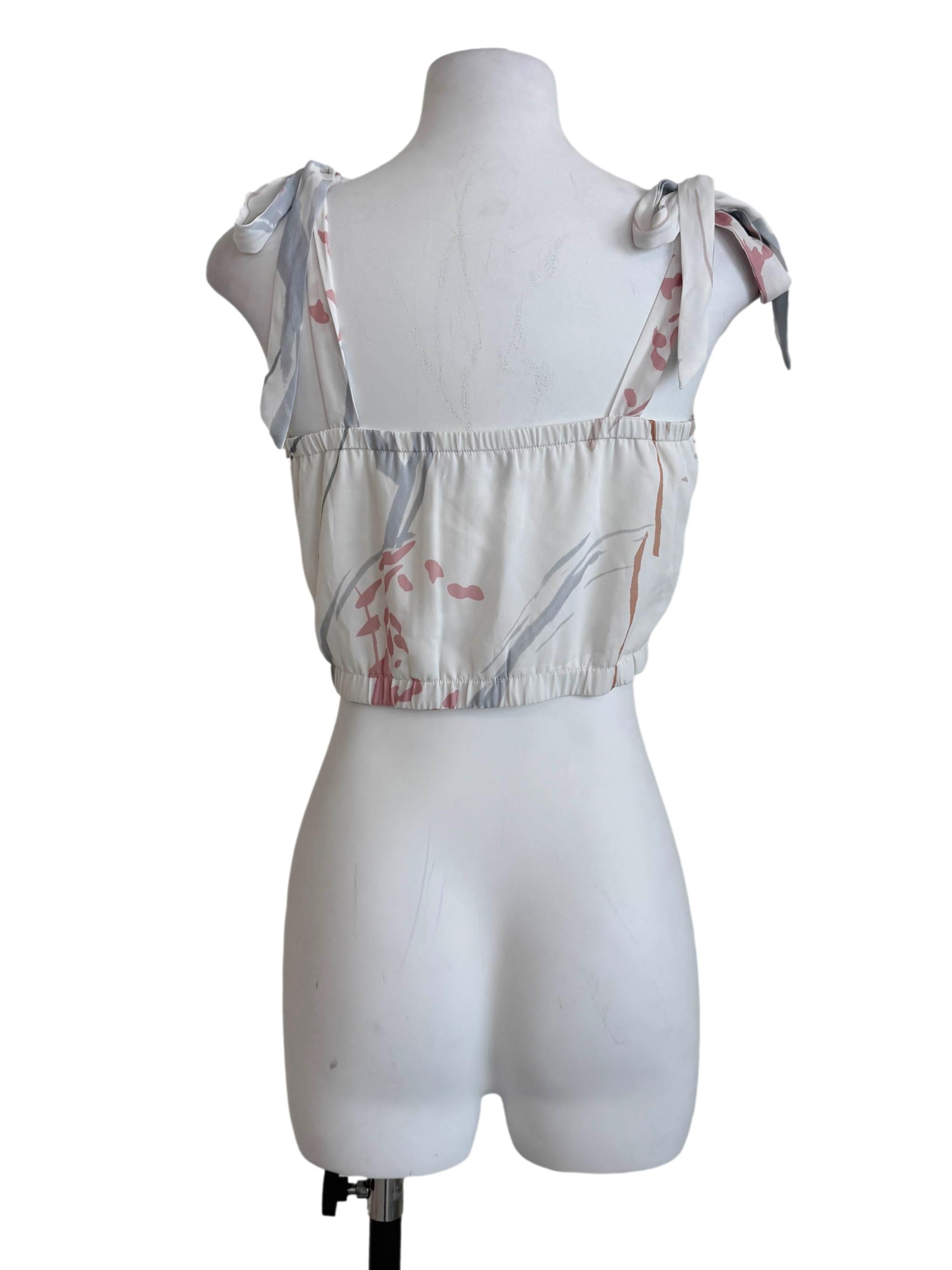 Pearl White Printed Top