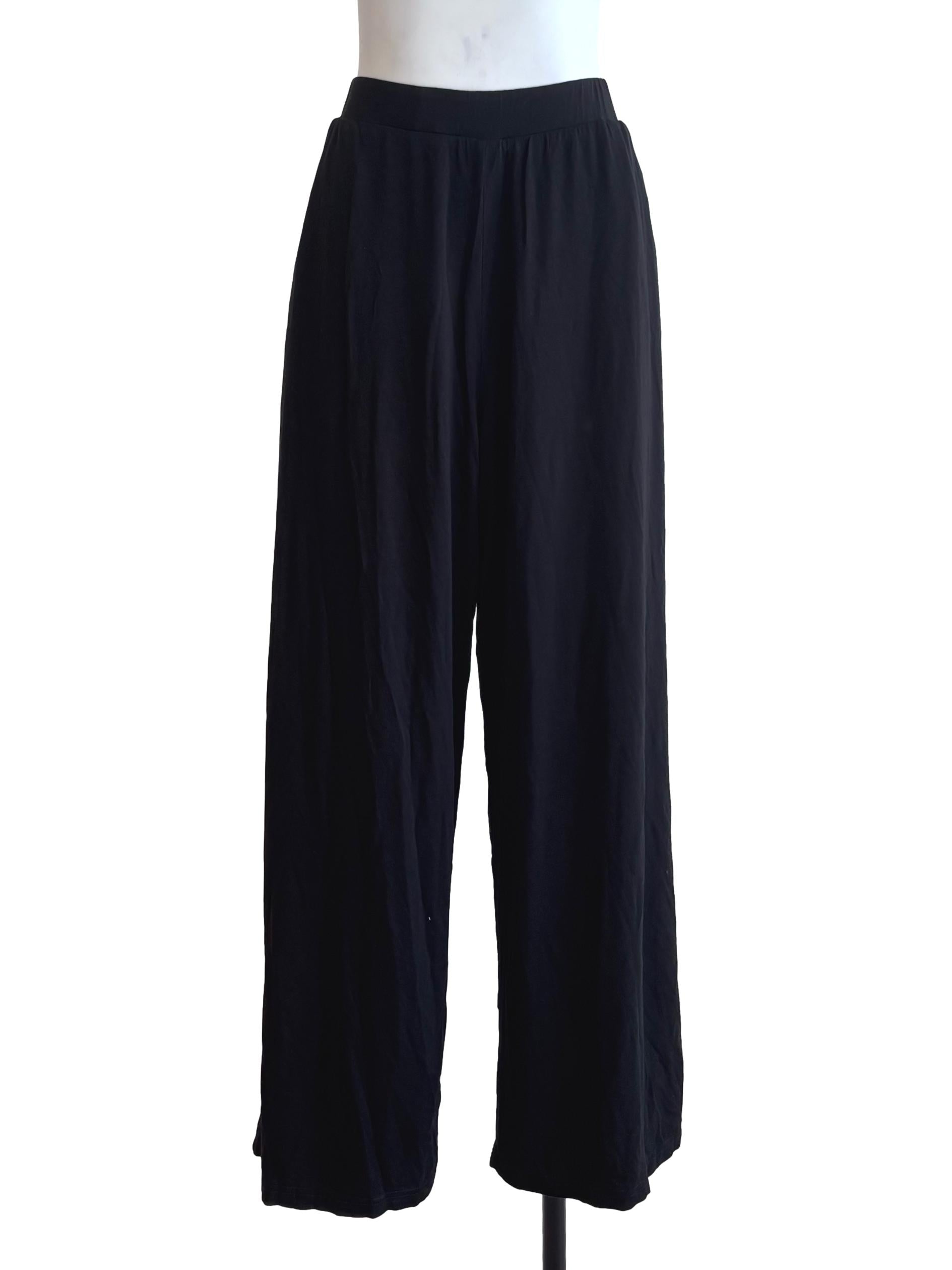 Jet Black Relaxed Wide Pants
