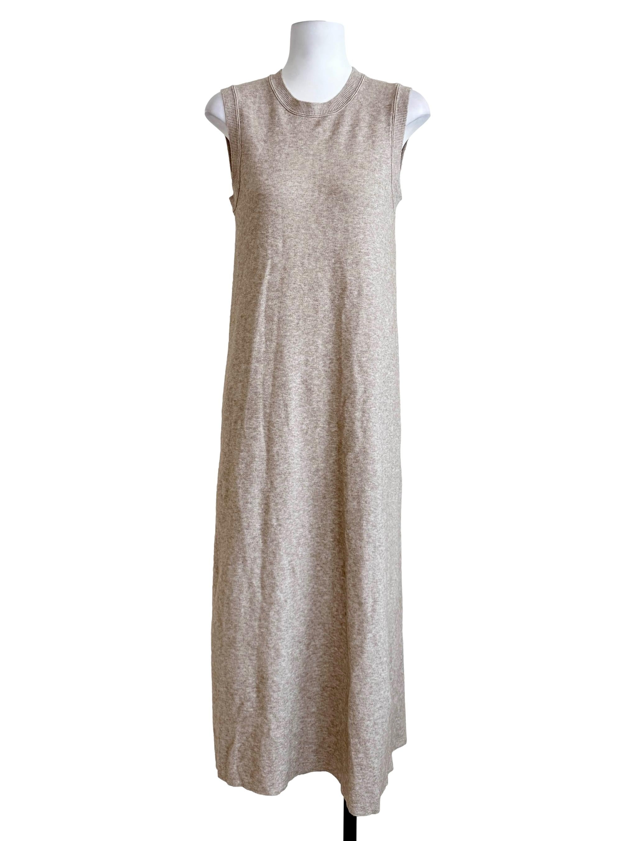 Bone Beige Knit Dress
