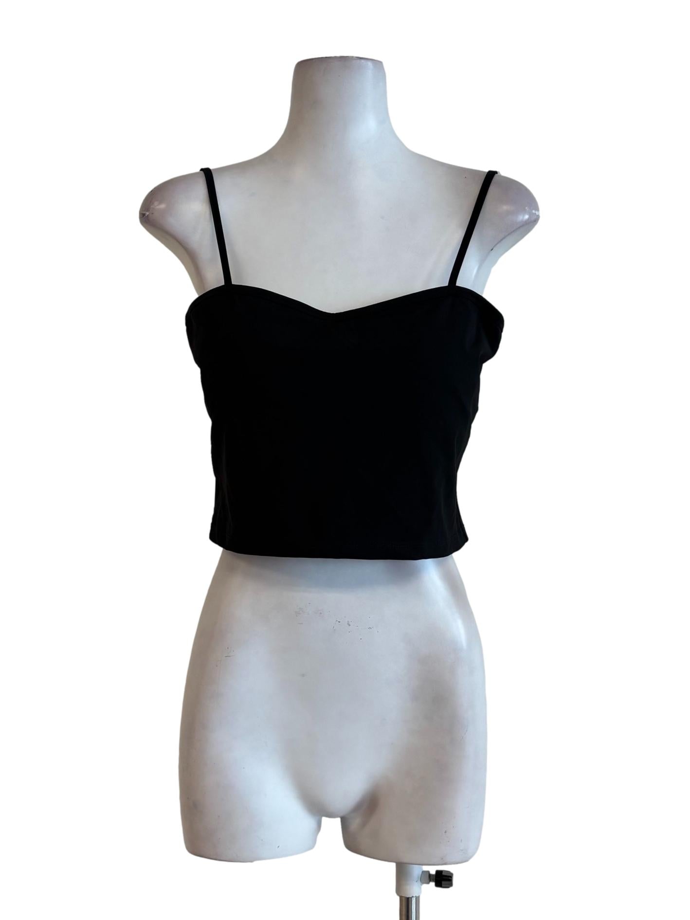 Jet Black Sweetheart Neckline Camisole