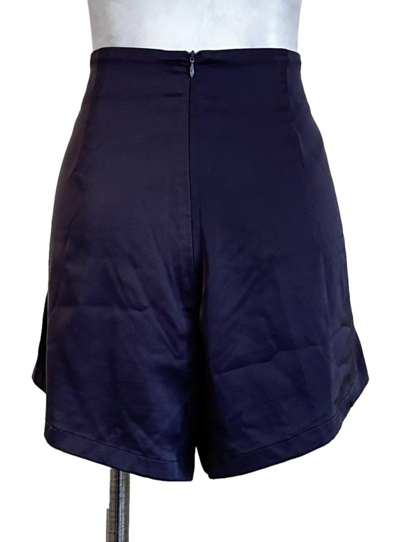 Pebble Grey Satin Shorts