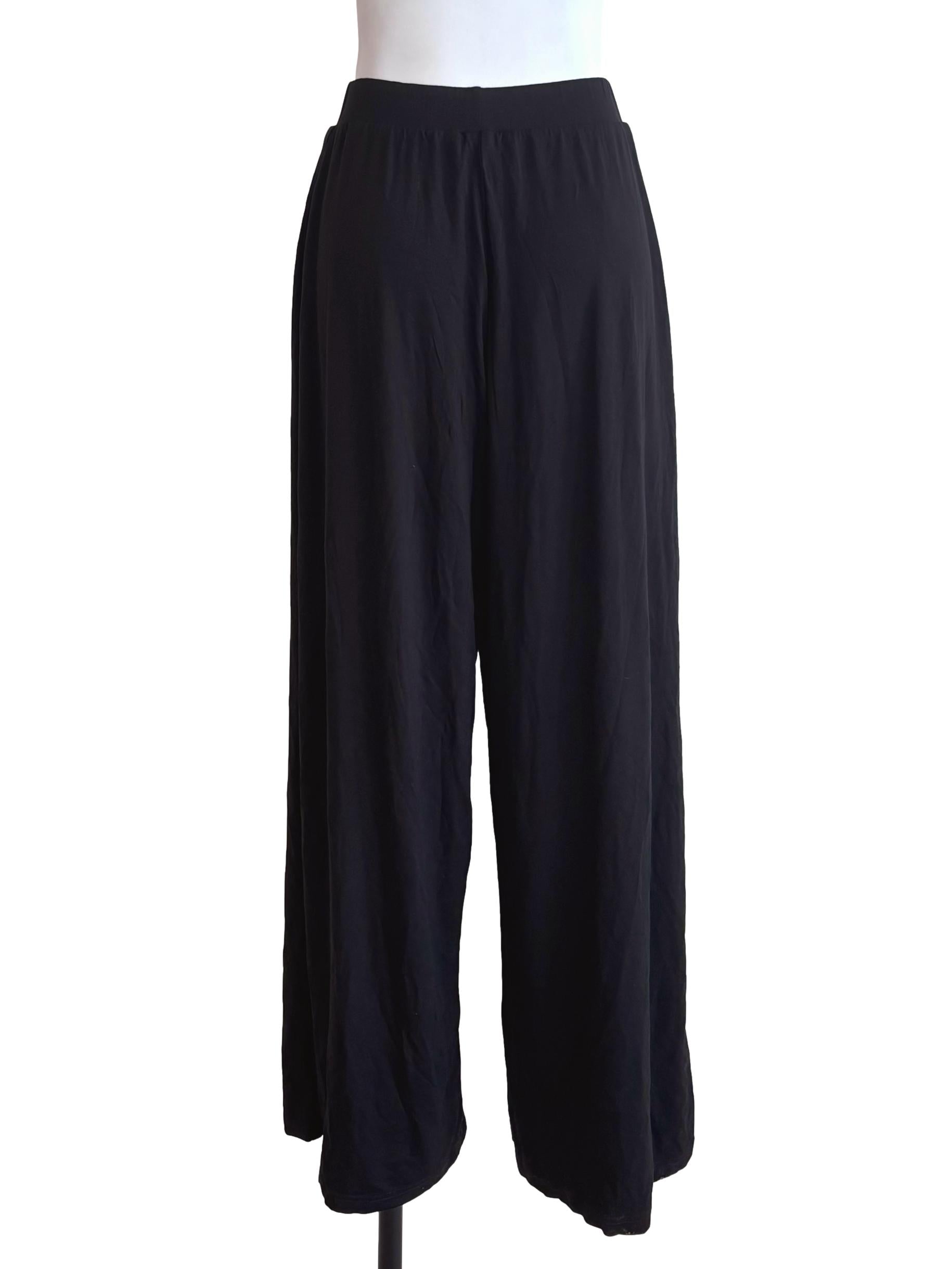 Jet Black Relaxed Wide Pants