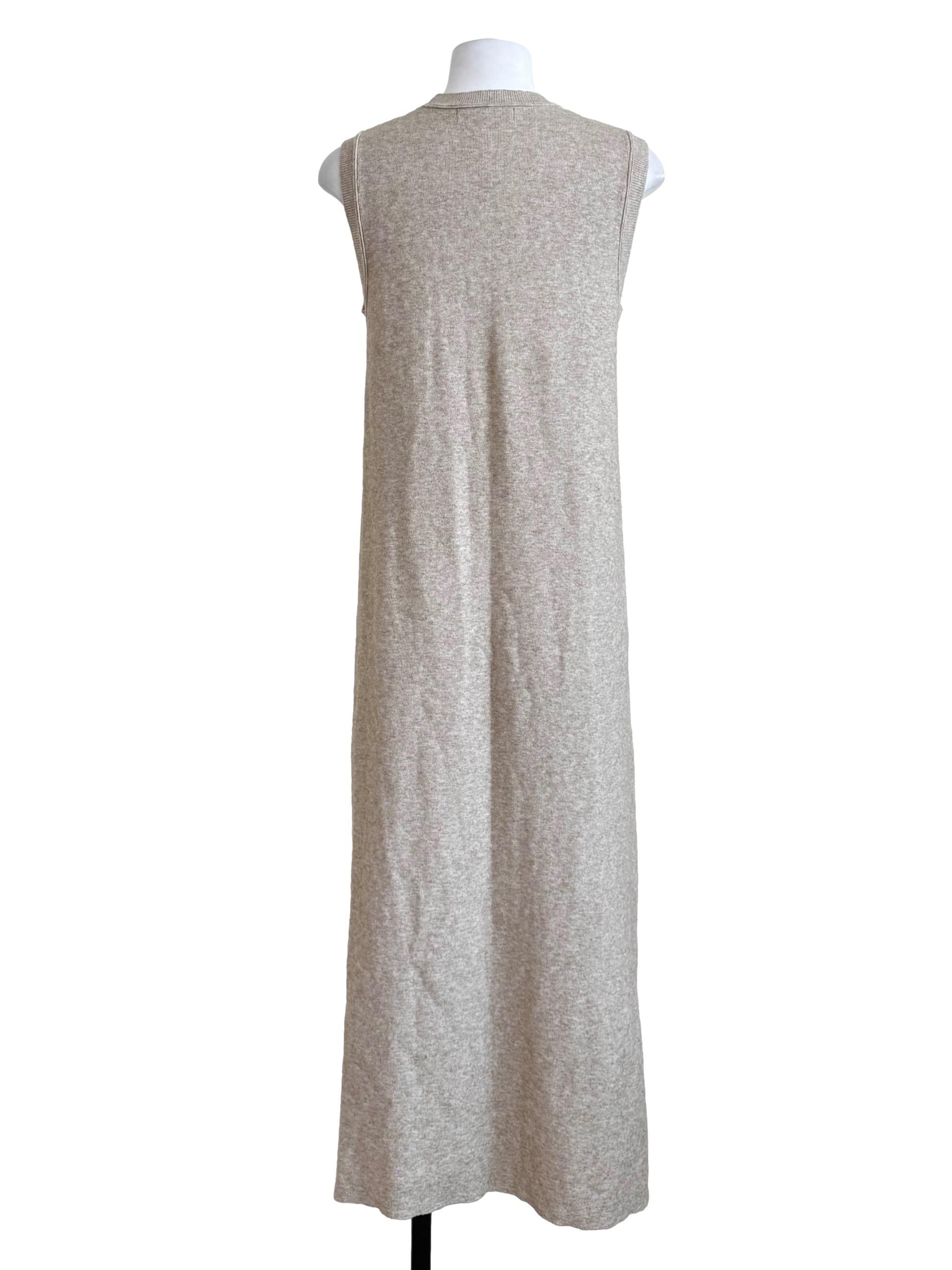 Bone Beige Knit Dress