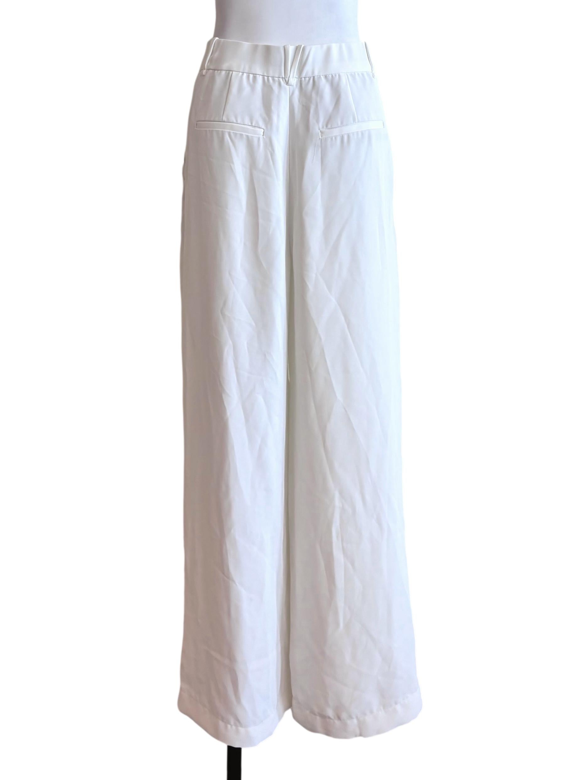 Pearl White Wide Suit Pants LB