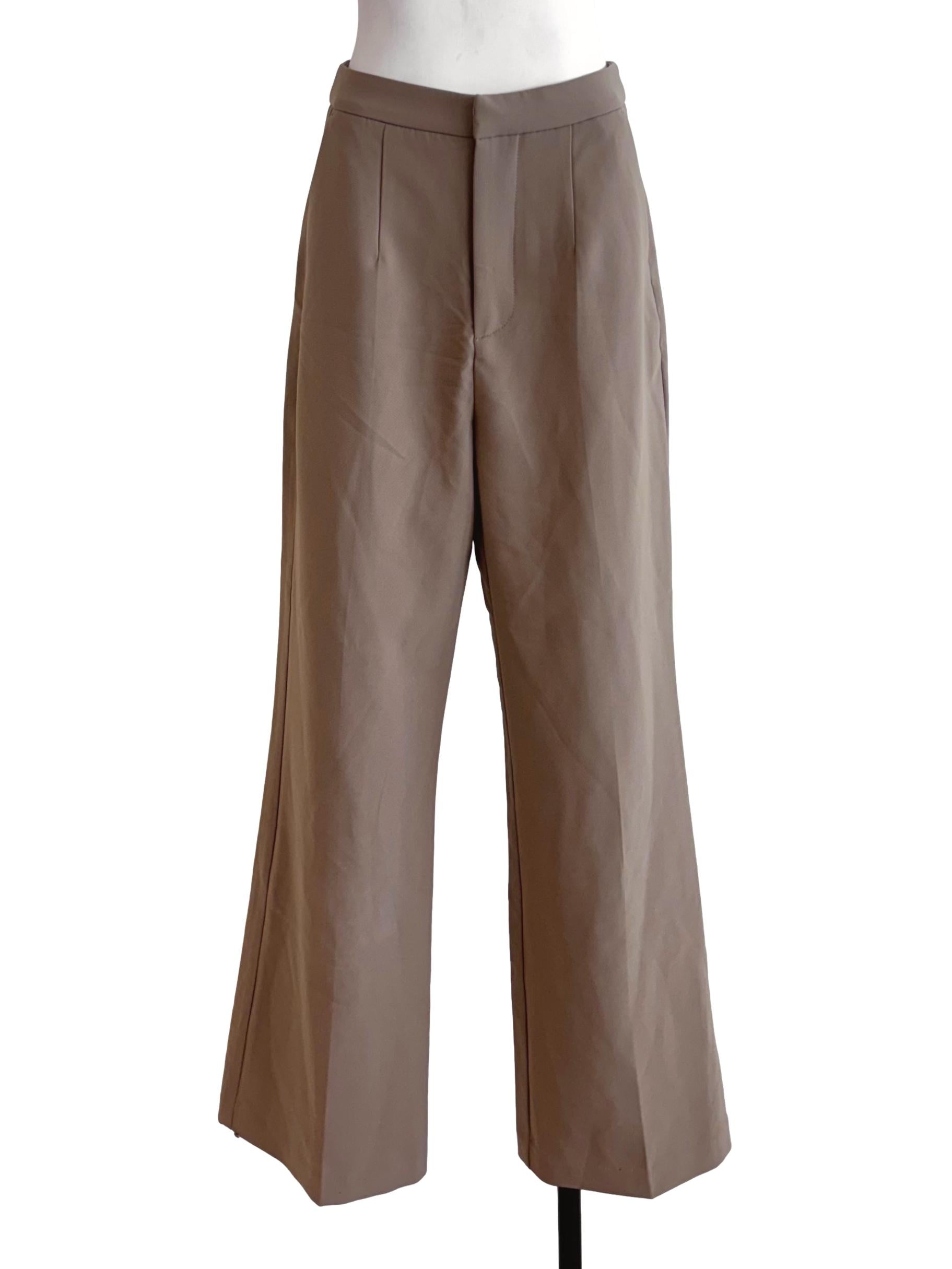 Khaki Brown Suit Pants