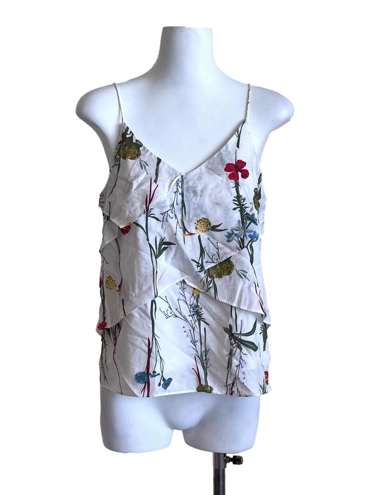 Ivory White Floral Top TCL
