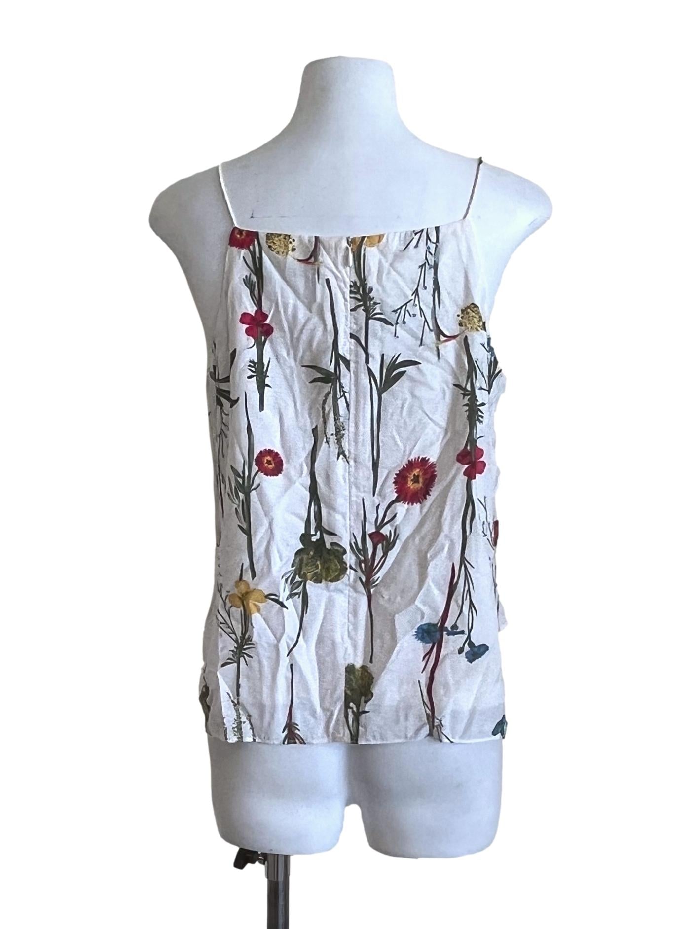 Ivory White Floral Top TCL