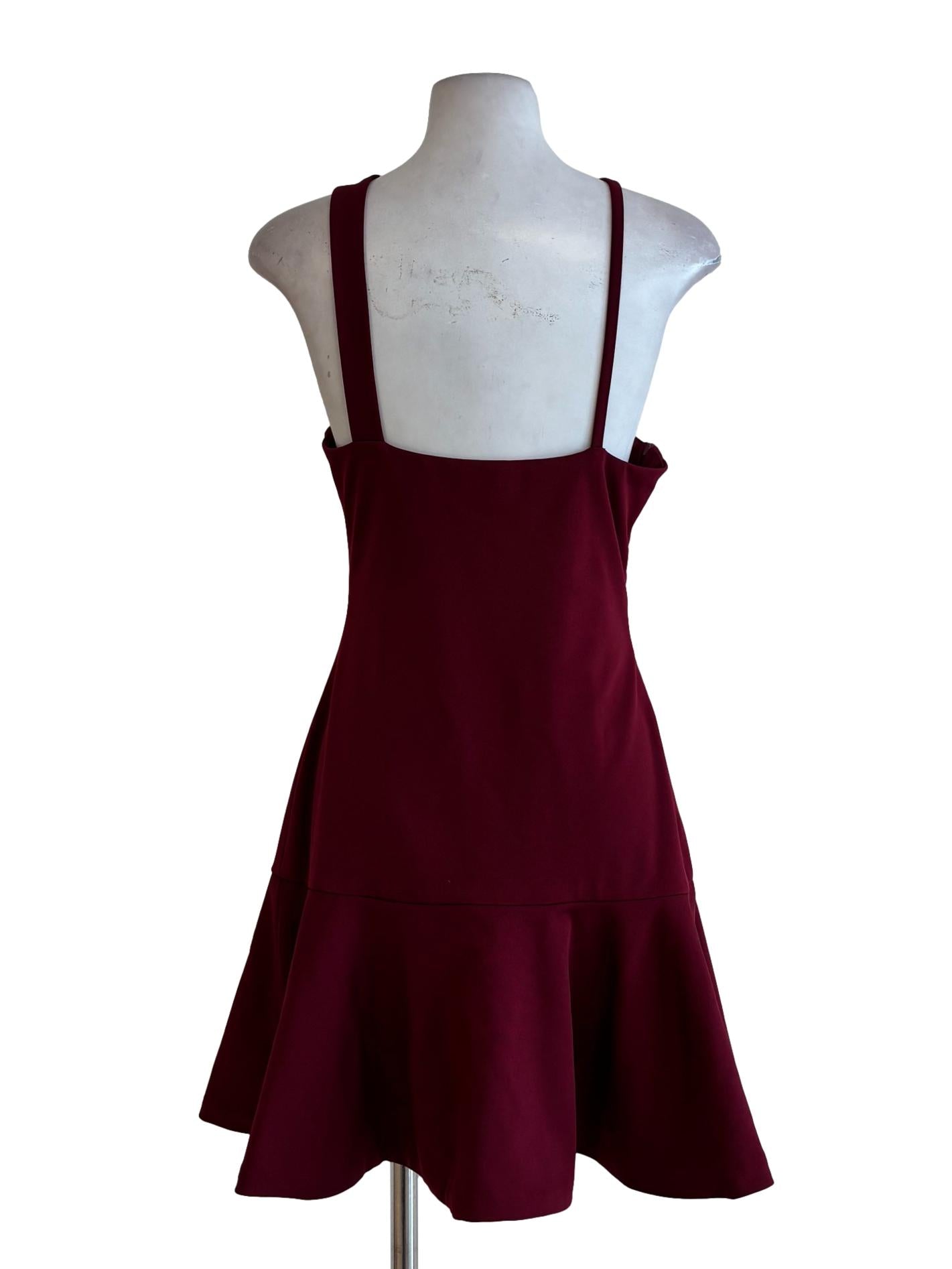 Carmine Red Asymmetrical Dress