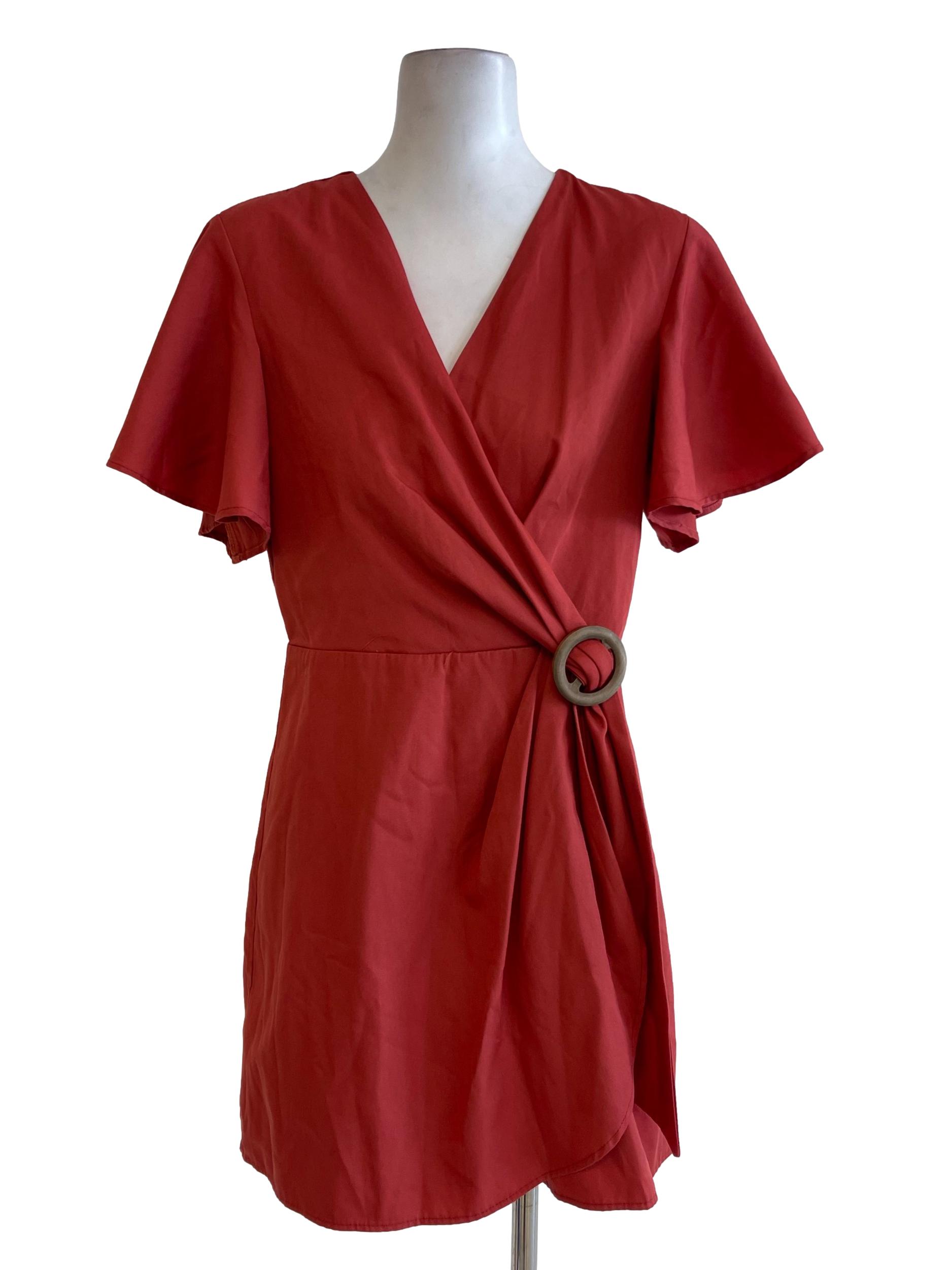 Red Crimson Wrap Rompers