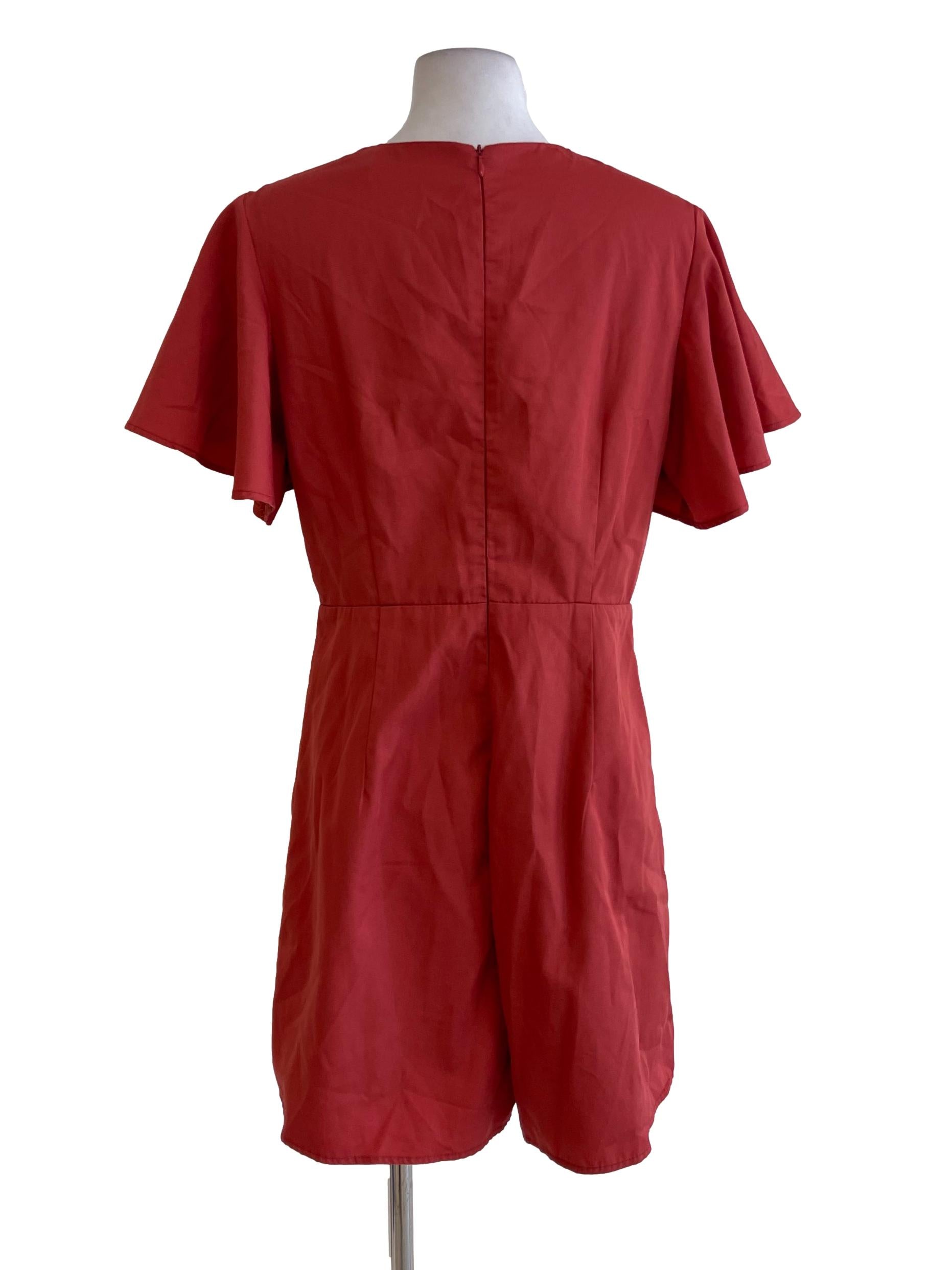 Red Crimson Wrap Rompers