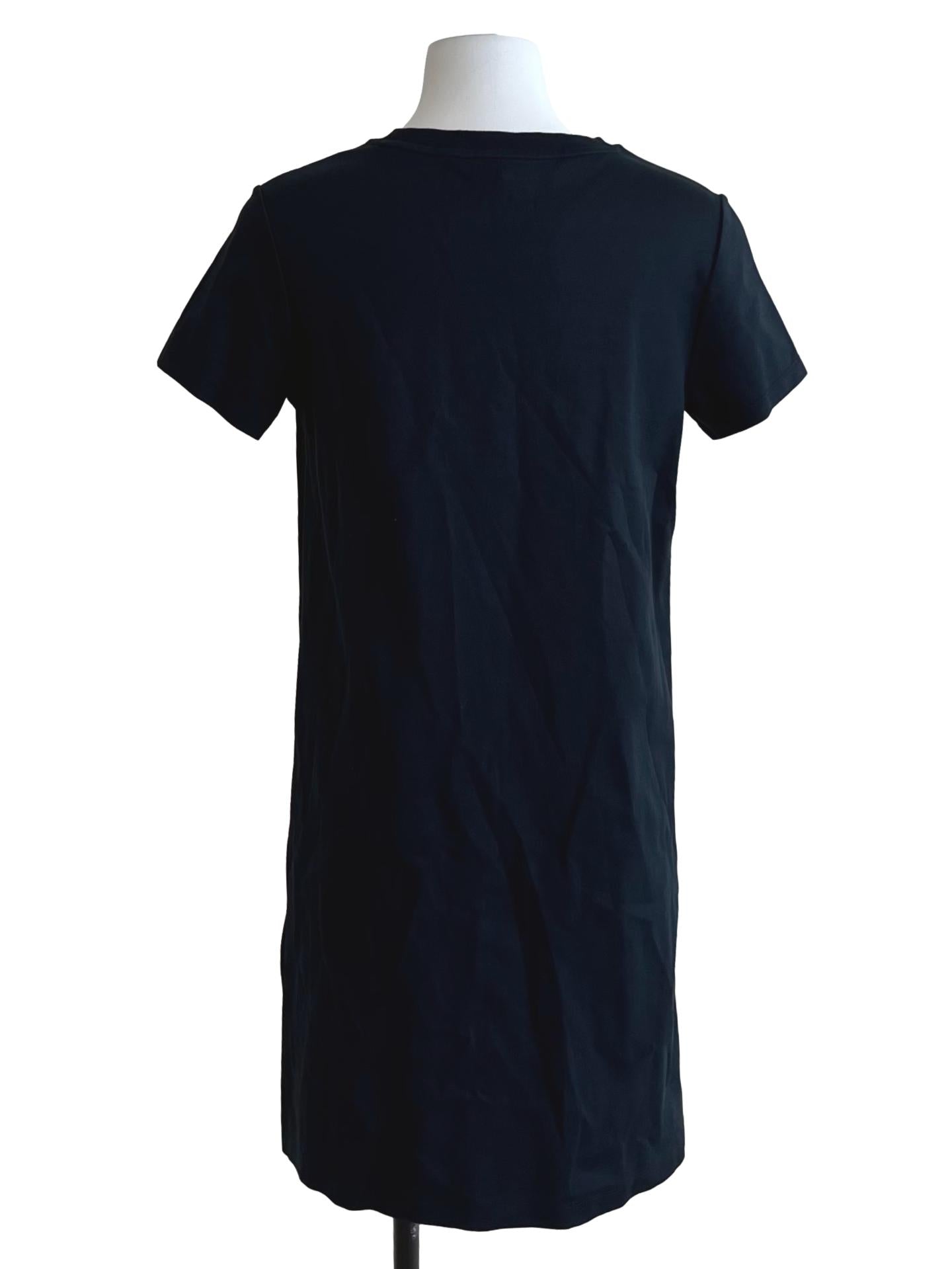 Black Plain Tee Dress