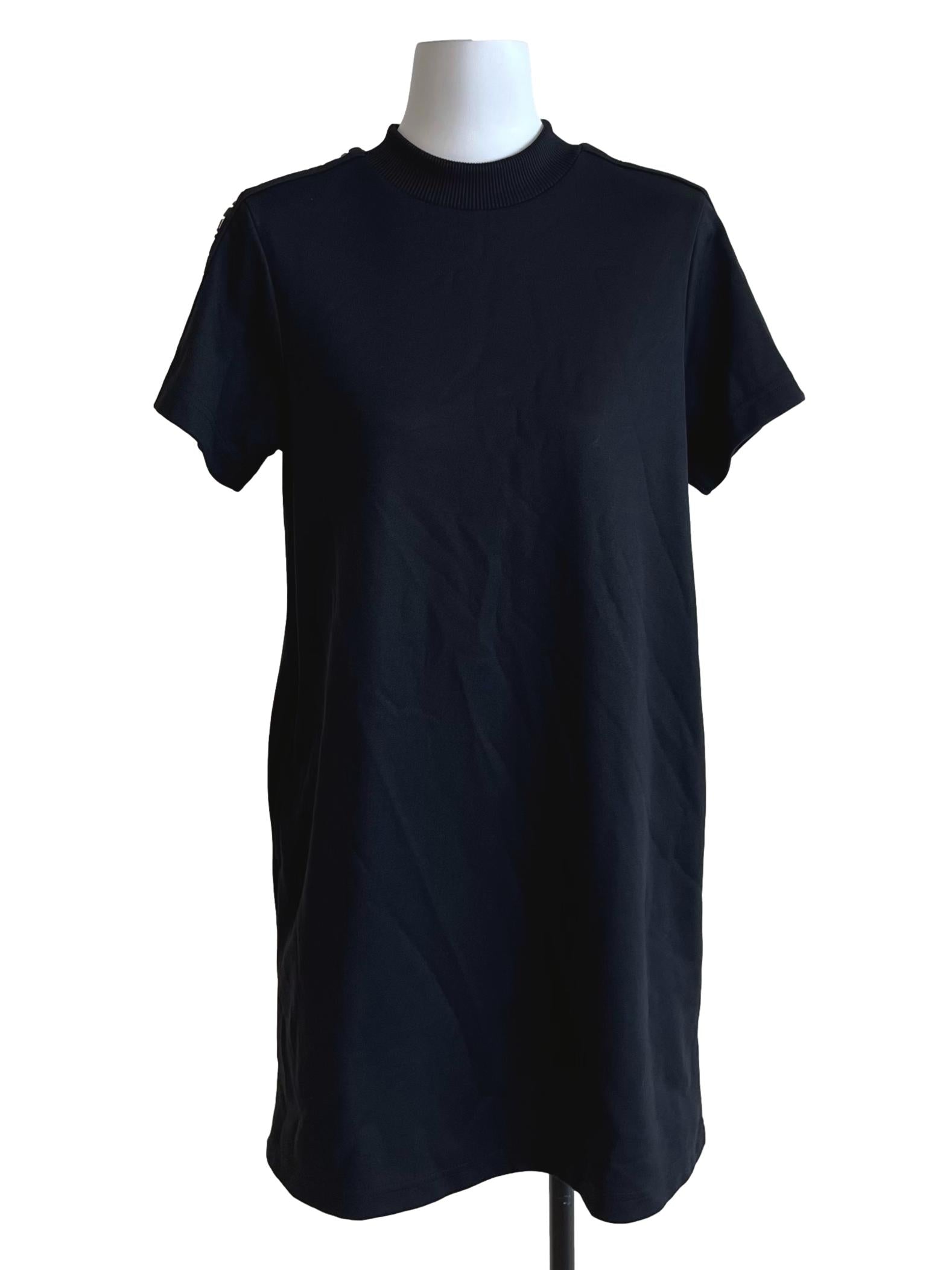 Black Plain Tee Dress