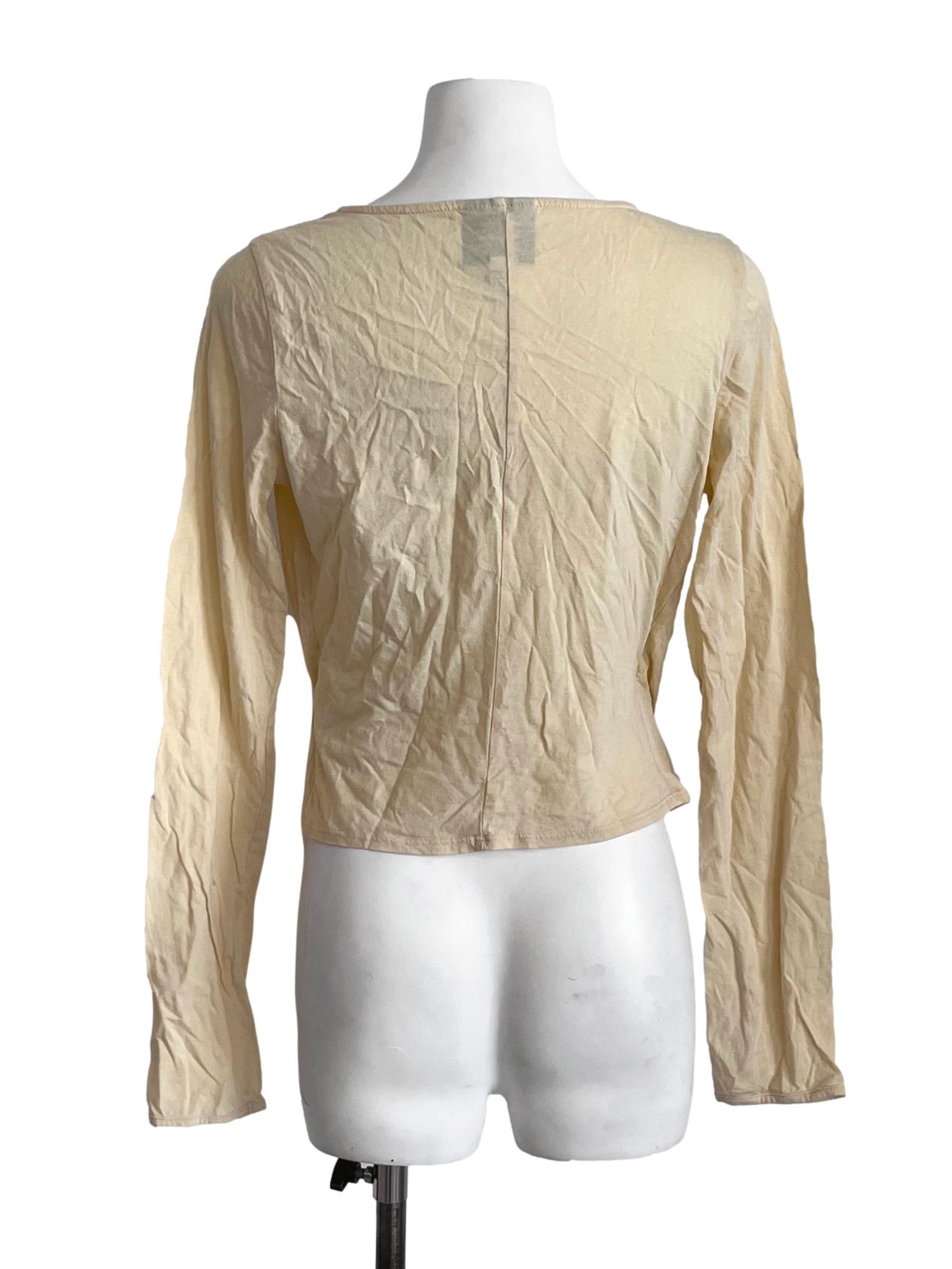 Butter Yellow Wrap Top