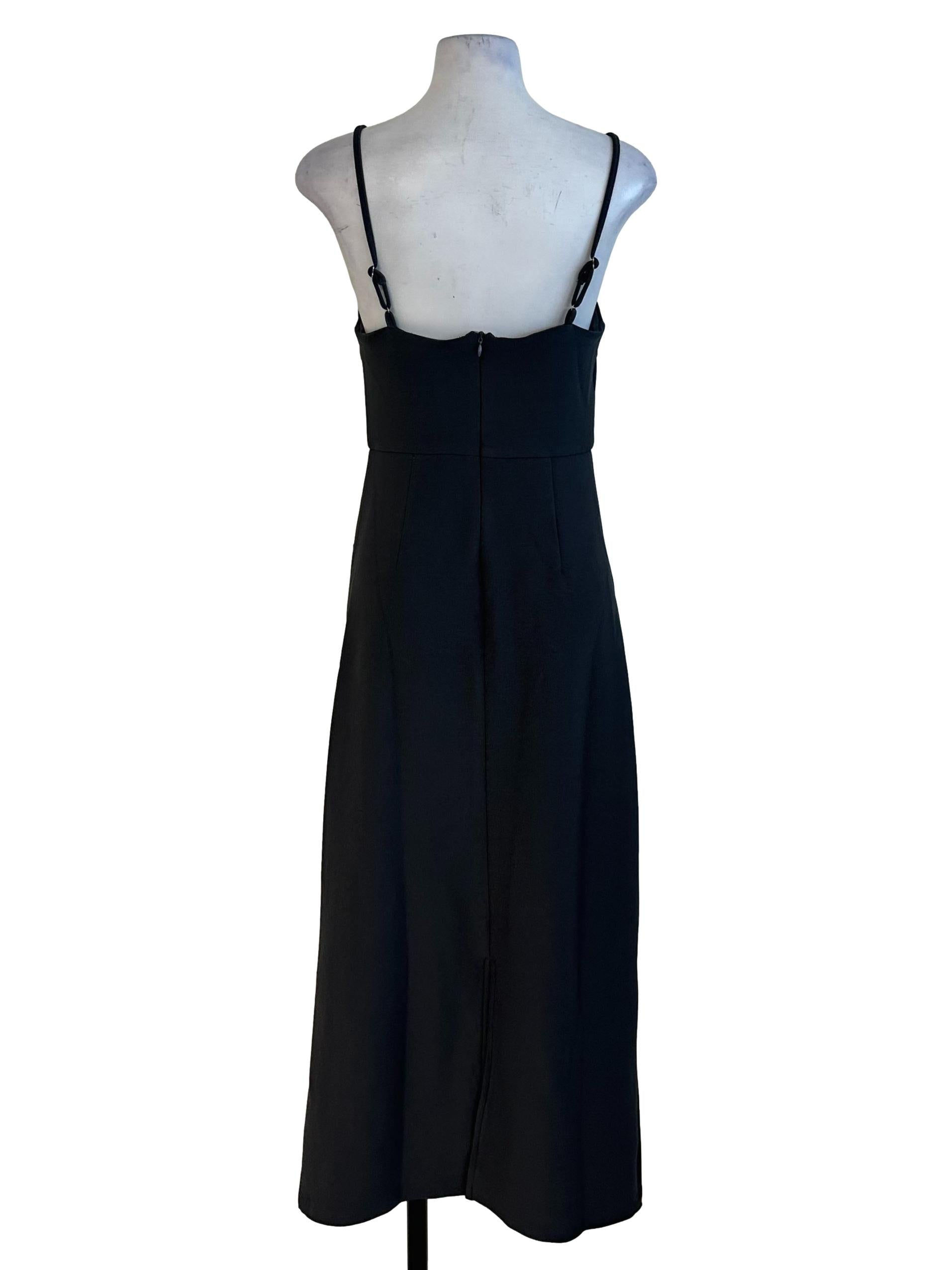 Shadow Grey Square Neck Drape Dress