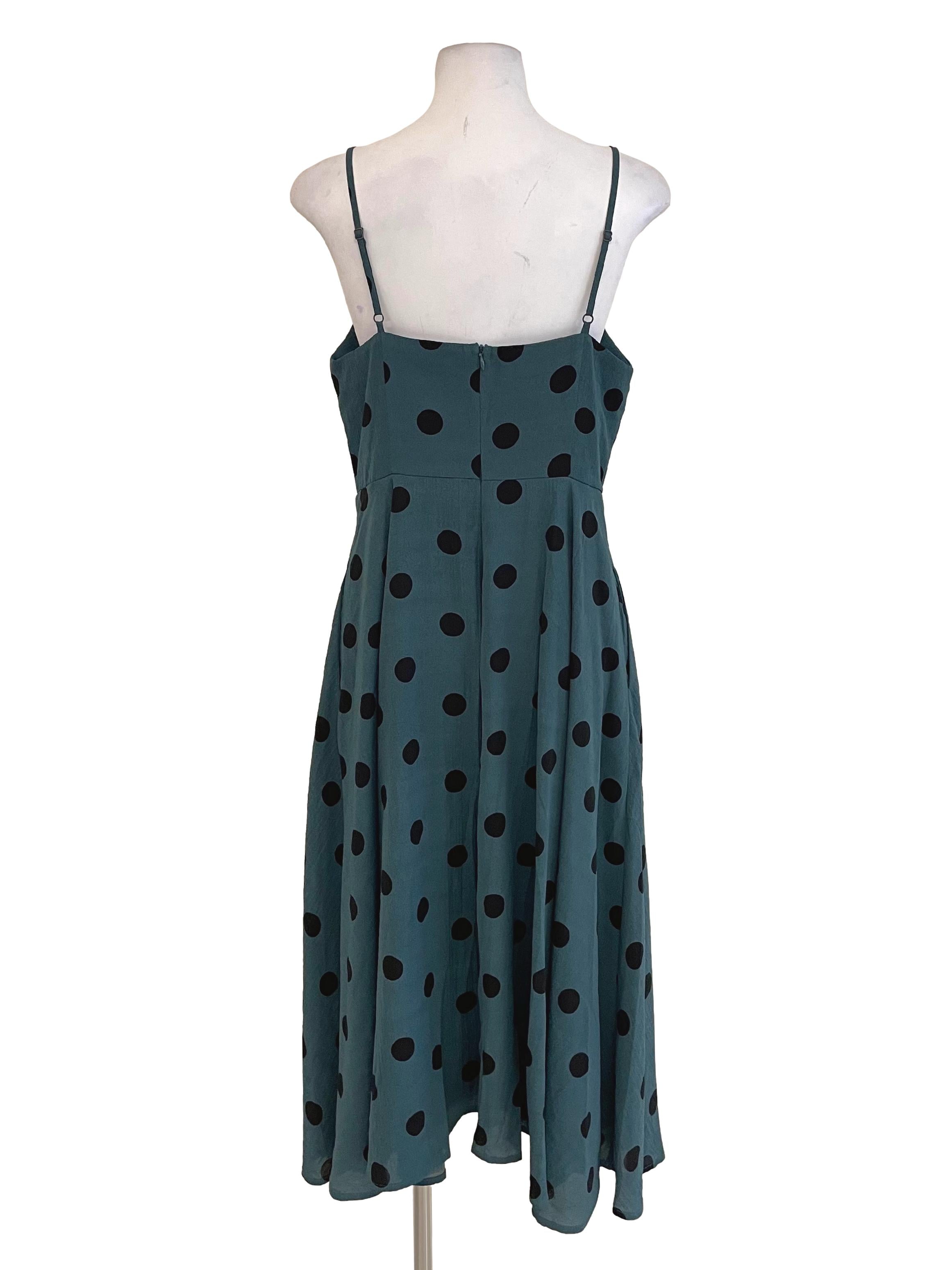 Dark Ocean Polka Dots Dress