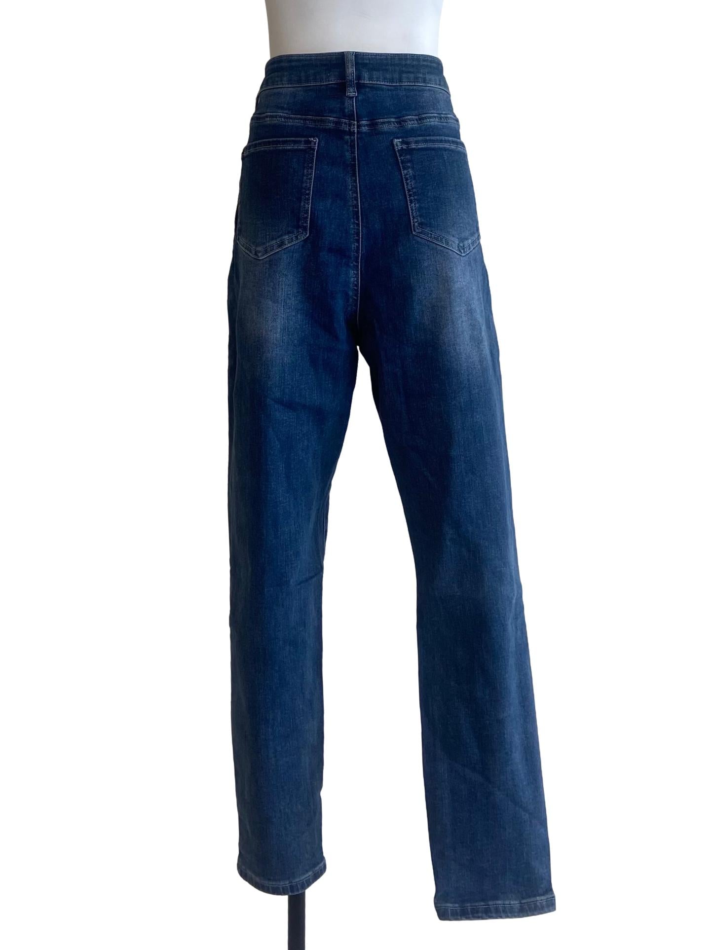 Denim Blue Distressed Skinny Jeans