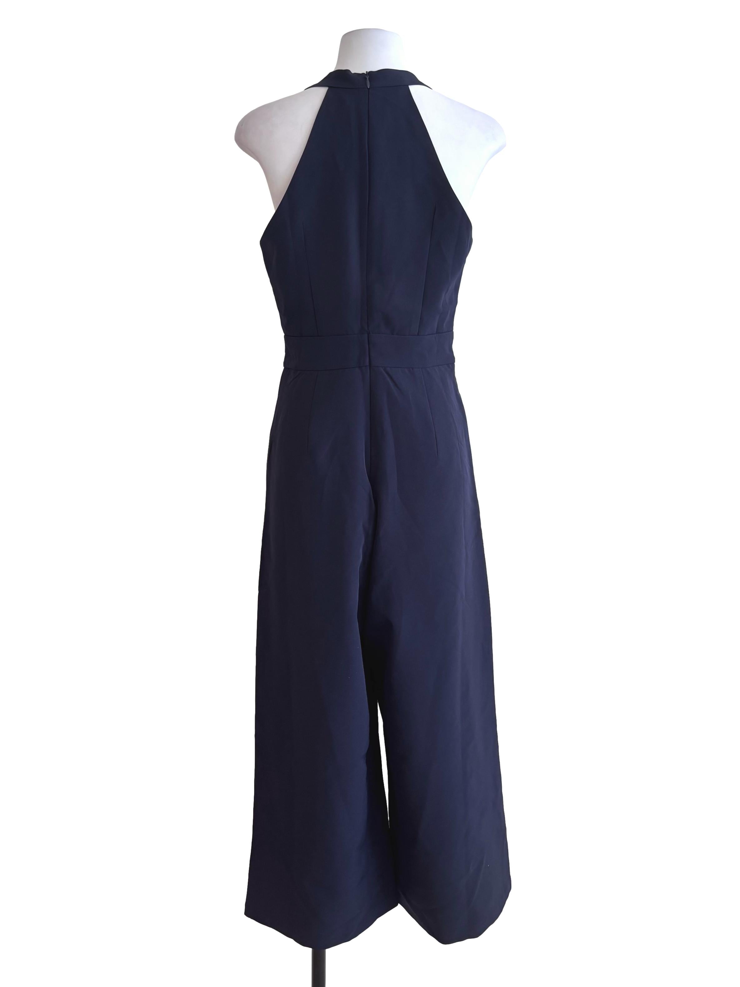 Navy Blue Halter Jumpsuit