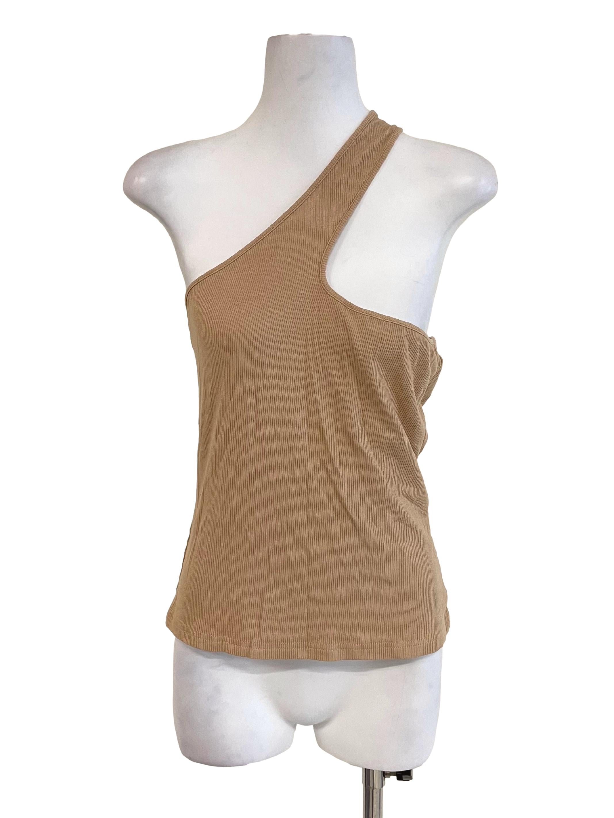 Khaki Angle Single Strap Top