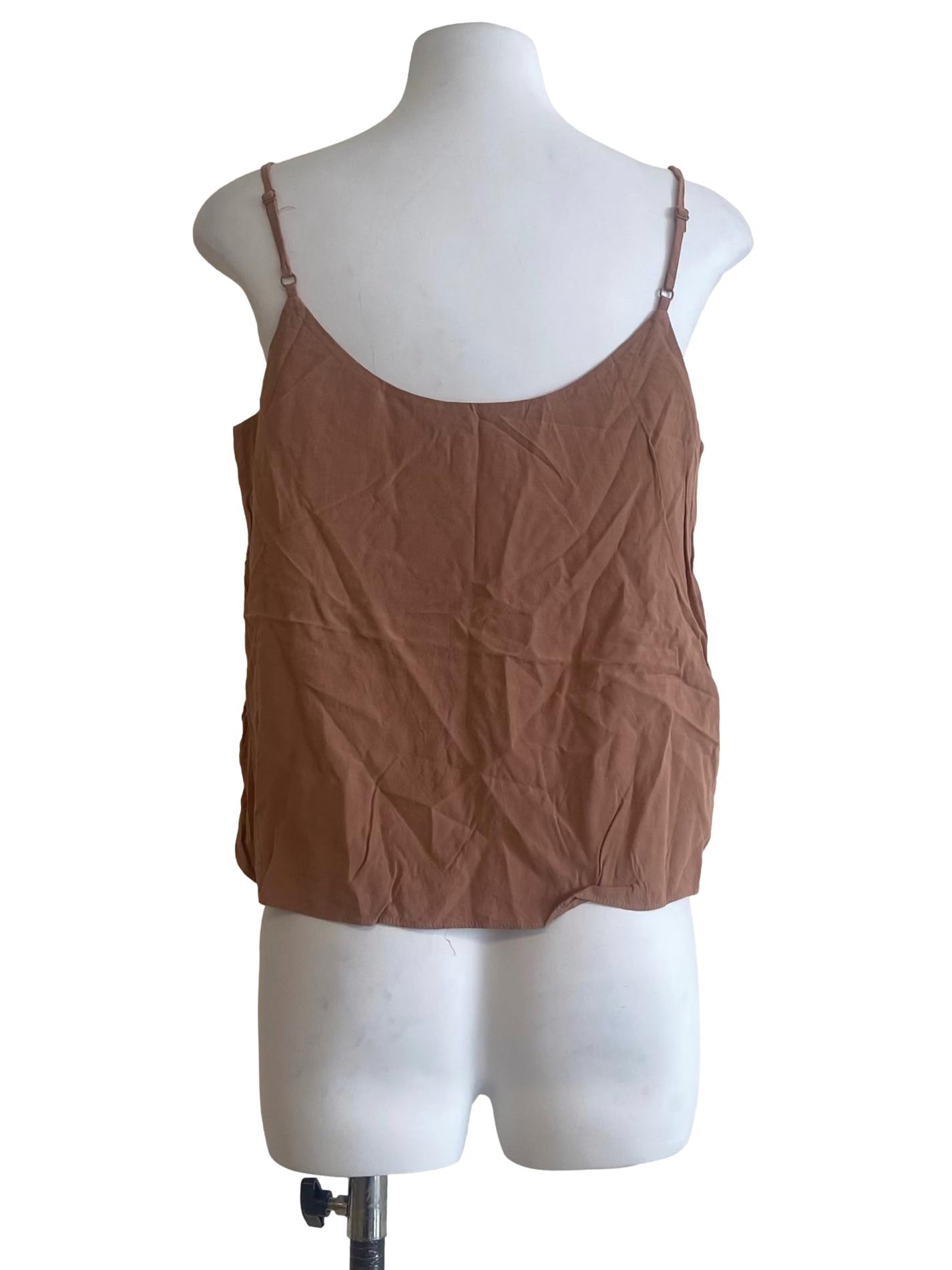 Tawny Brown Spaghetti Straps Top