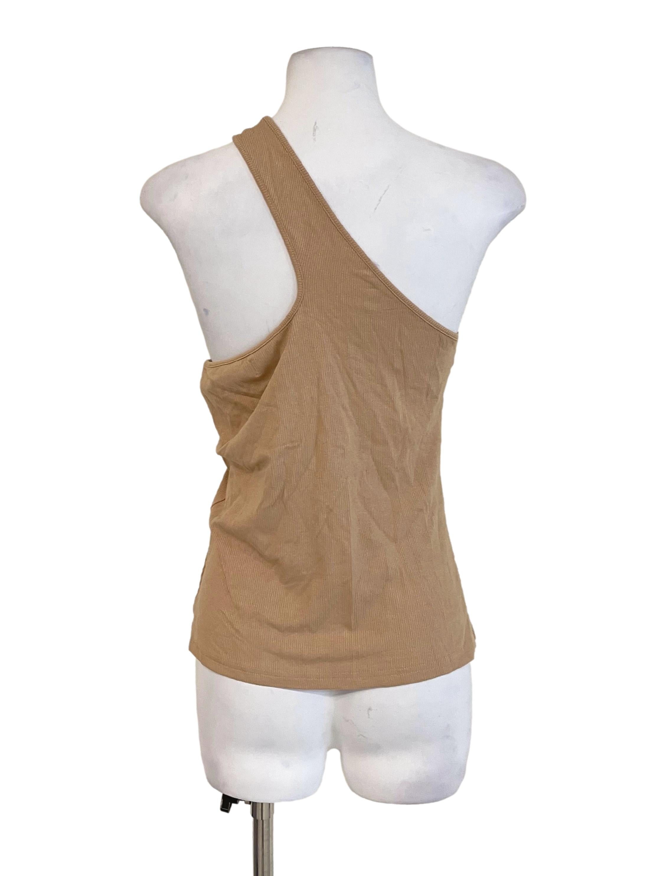 Khaki Angle Single Strap Top