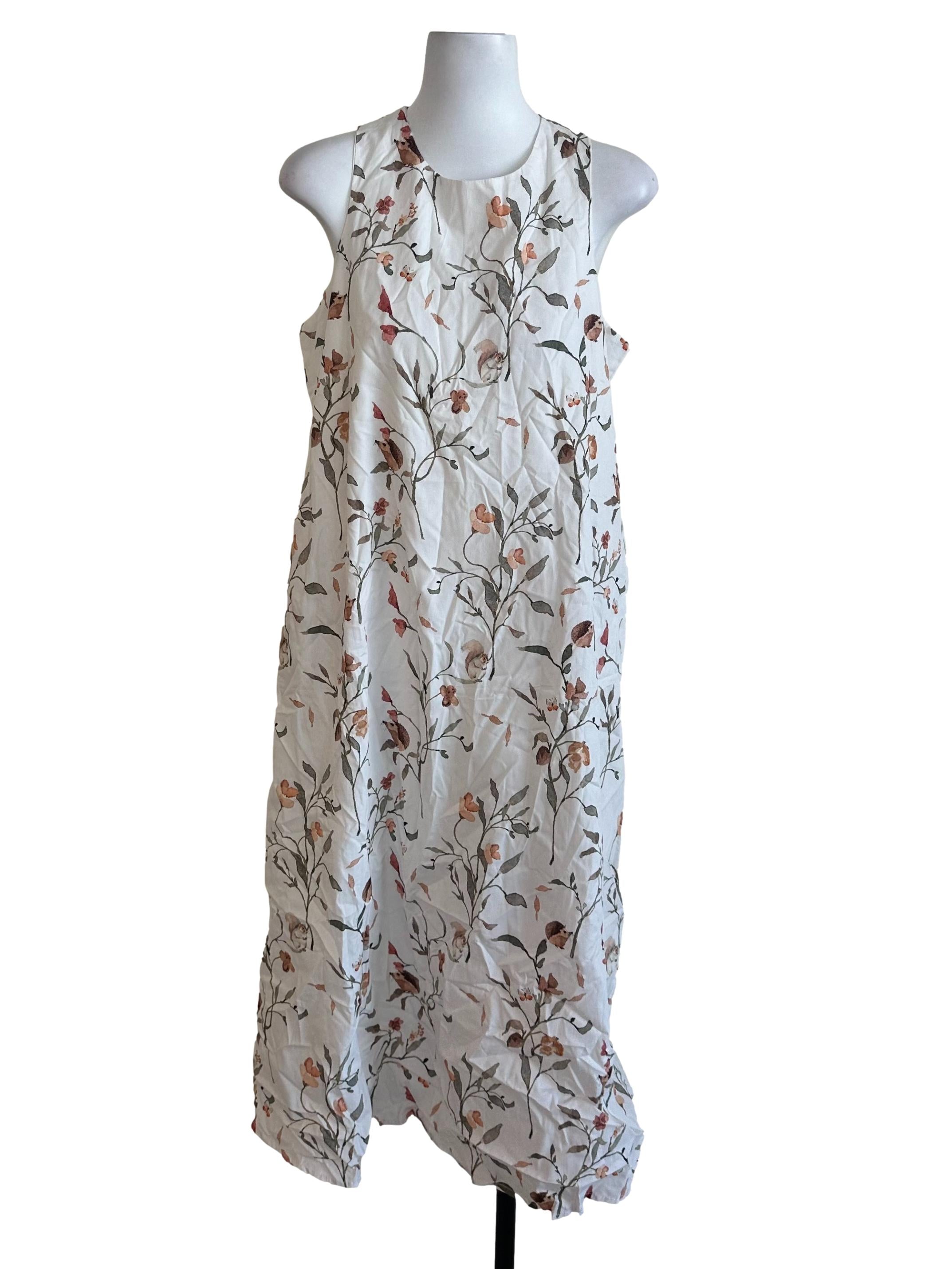 Ivory White Pattern Dress