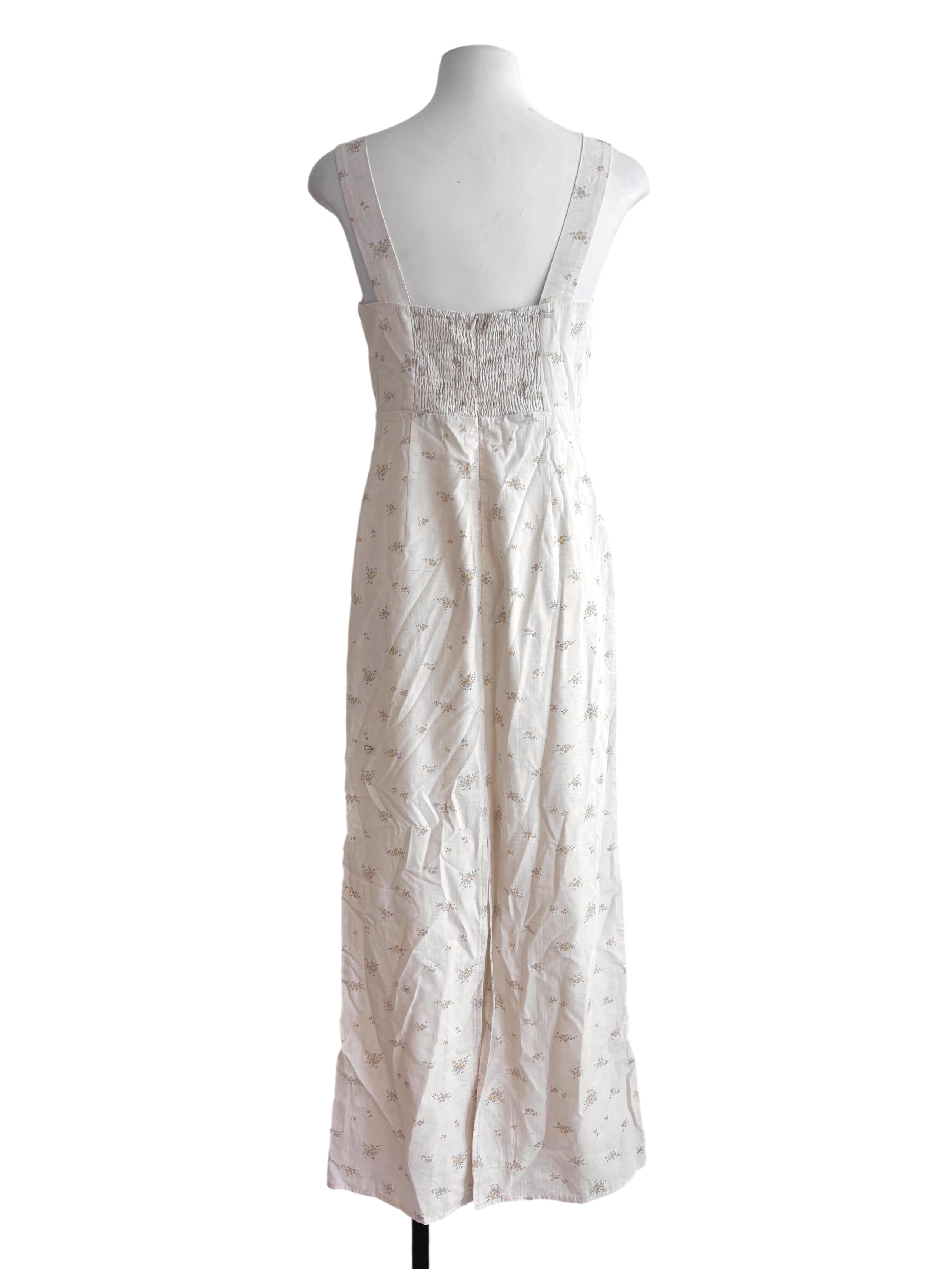 Cream White Floral Lace Hem Sheath Dress