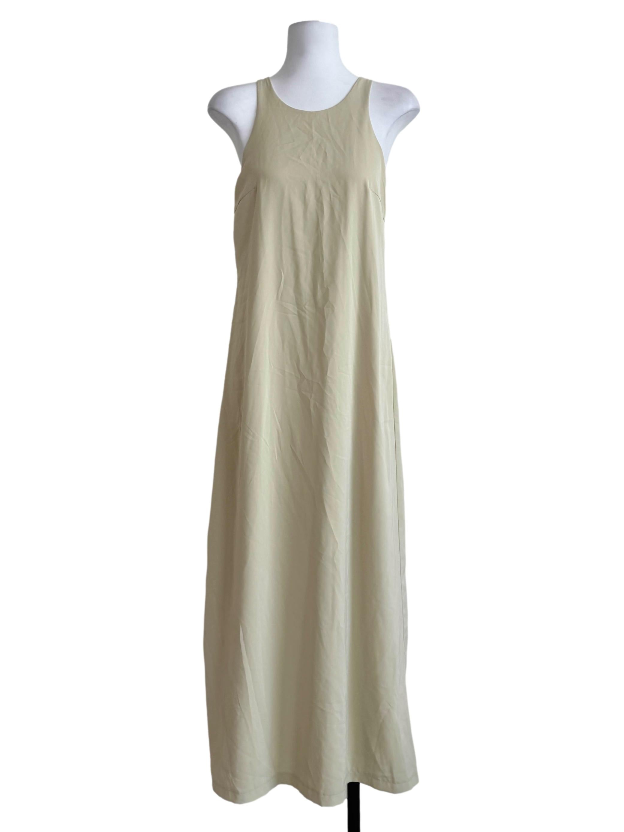 Corn Yellow Round Neck Shift Dress